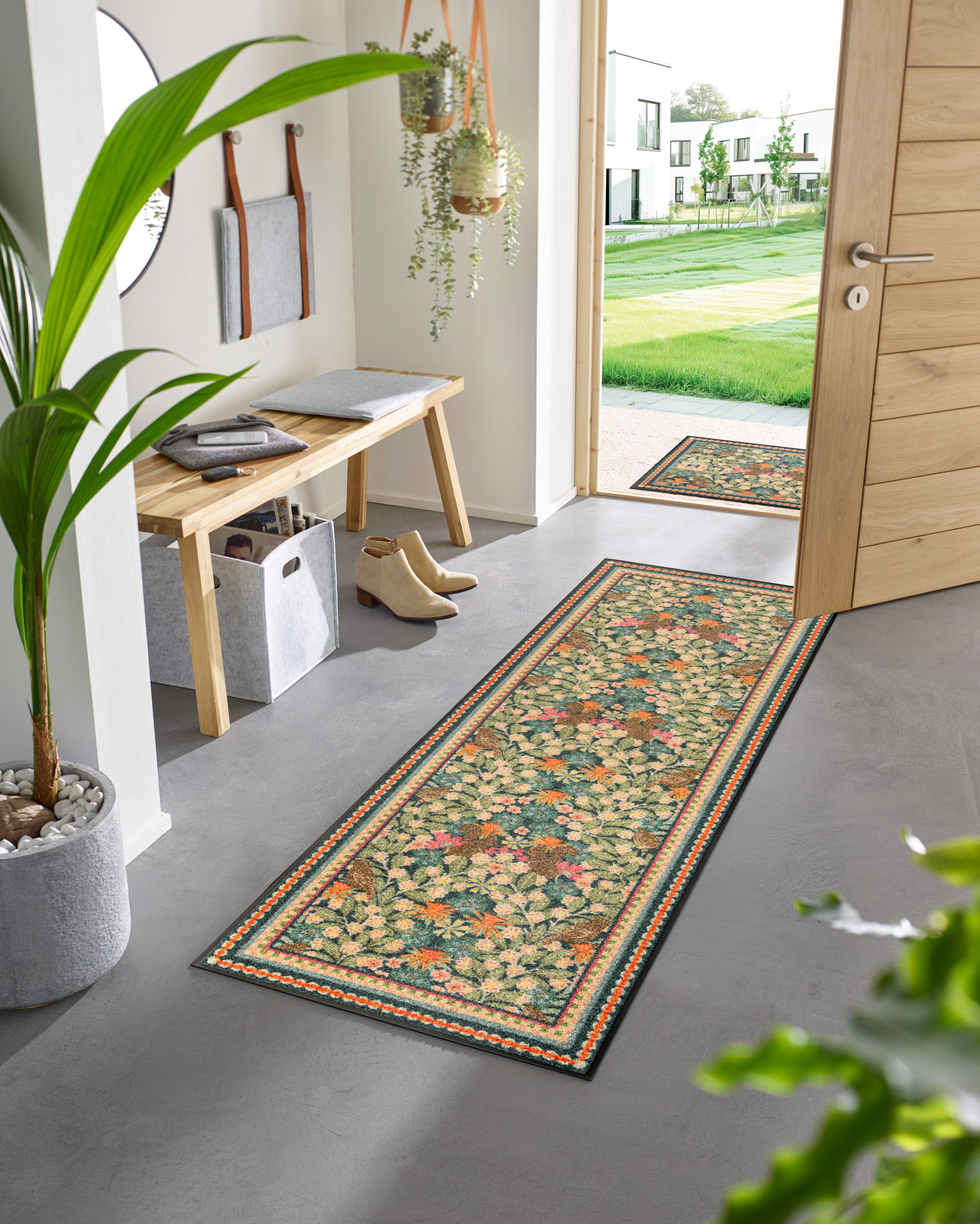 wash+dry by Kleen-Tex Fußmatte Garden Luxe Blue, rechteckig, Höhe: 7 mm, au günstig online kaufen