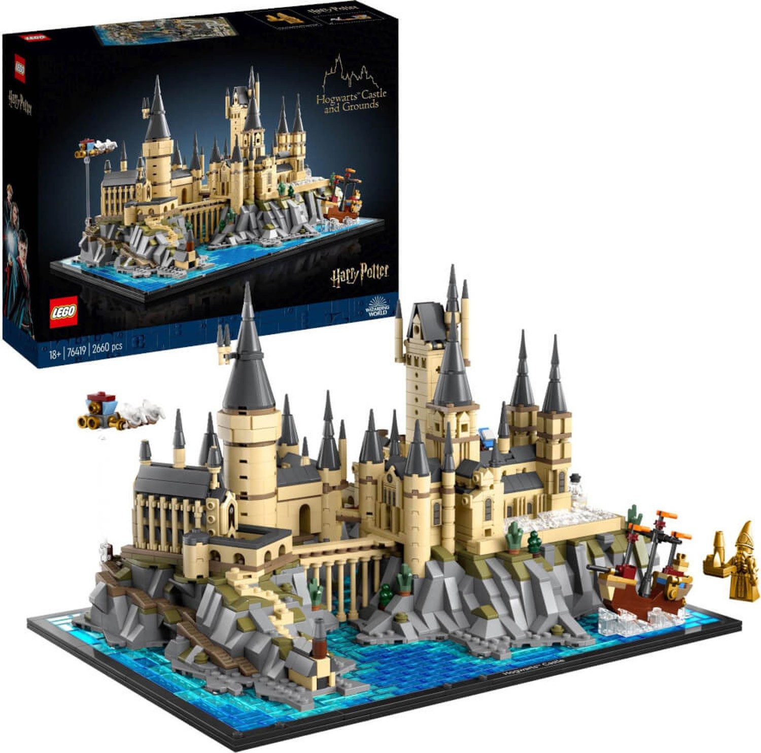 LEGO® Harry Potter™ Schloss Hogwarts™ mit Schlossgelände Konstruktionsspielsteine, (Schloss Hogwarts™ mit Schlossgelände, Klemmbausteine), Made in Europe