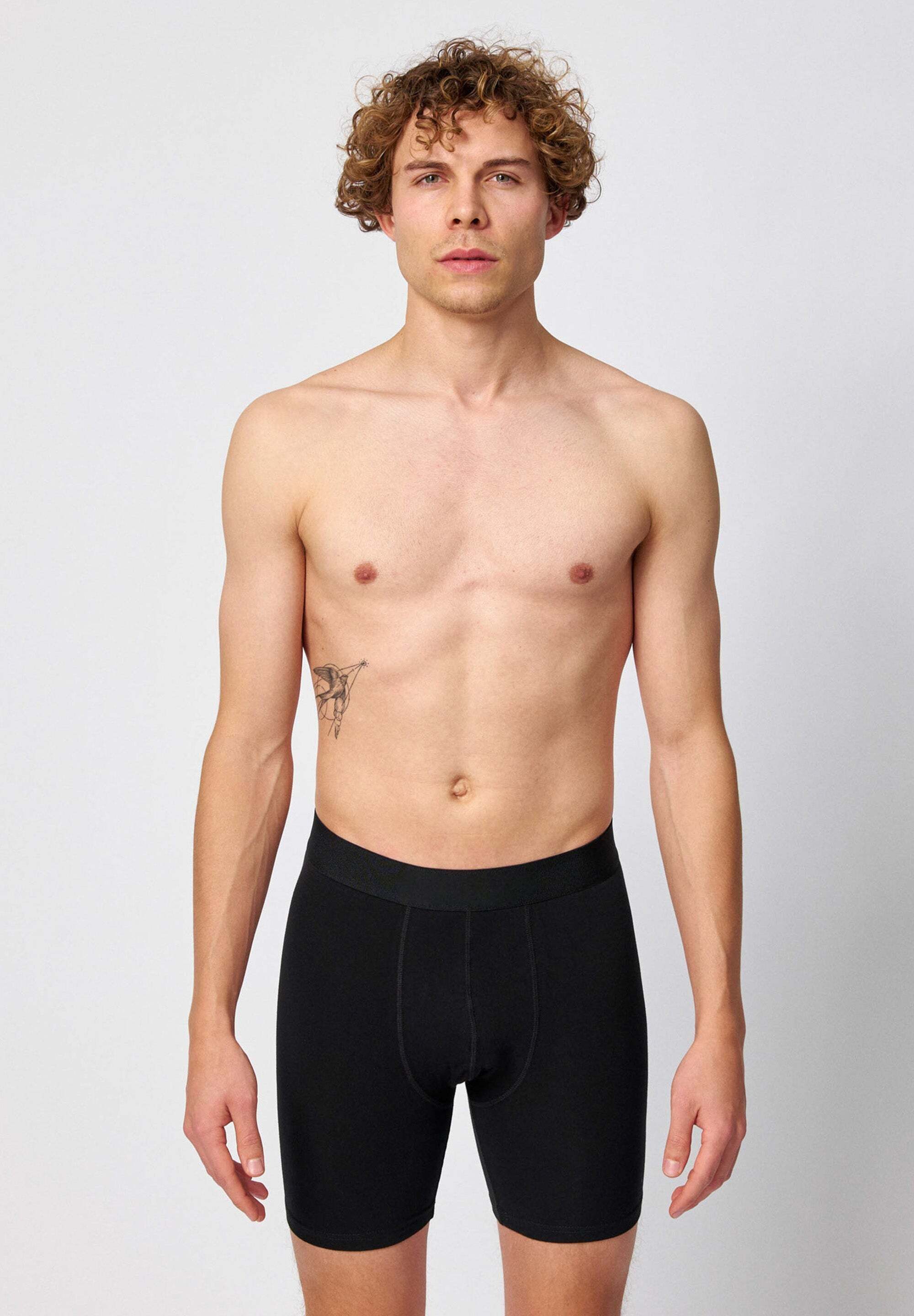 SNOCKS Boxershorts Enge Unterhosen mit längerem Bein ohne Logo (6-St) aus Bio-Baumwolle, ohne kratzenden Zettel, bequem durch längeres Bein