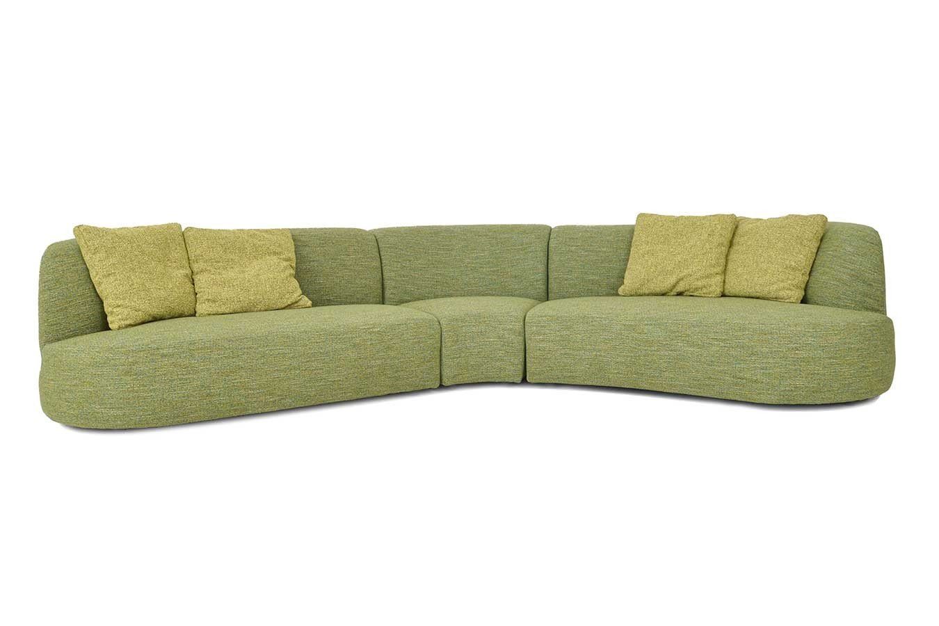 daslagerhaus living Big-Sofa »Loungesofa Ronni halbrund grün«