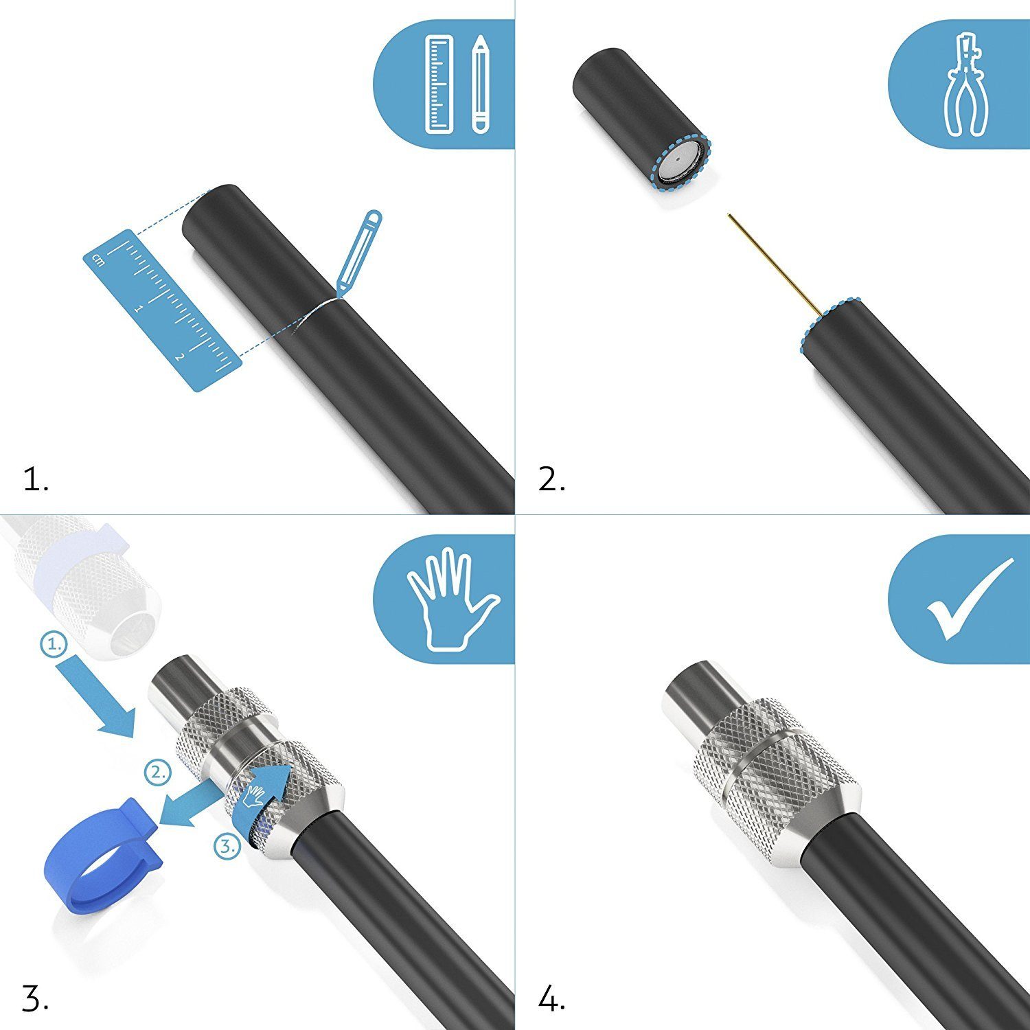 PureLink EF110-10 EasyInstall für Stecker (IEC) Koax PureLink SAT-Kabel Antennen-Koax-Kab