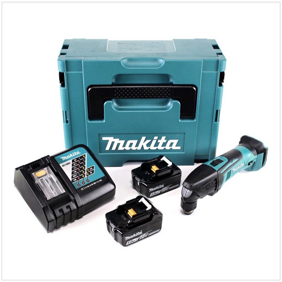 Thumbnail - Makita Akku-Multifunktionswerkzeug DTM 50 RTJ 18V Li-Ion Akku Multifunktionswerkzeug im Makpac + 2x BL 1