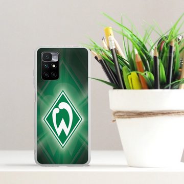 DeinDesign Handyhülle SV Werder Bremen Offizielles Lizenzprodukt Wappen Werder Bremen Laser, Xiaomi Redmi 10 Silikon Hülle Bumper Case Handy Schutzhülle