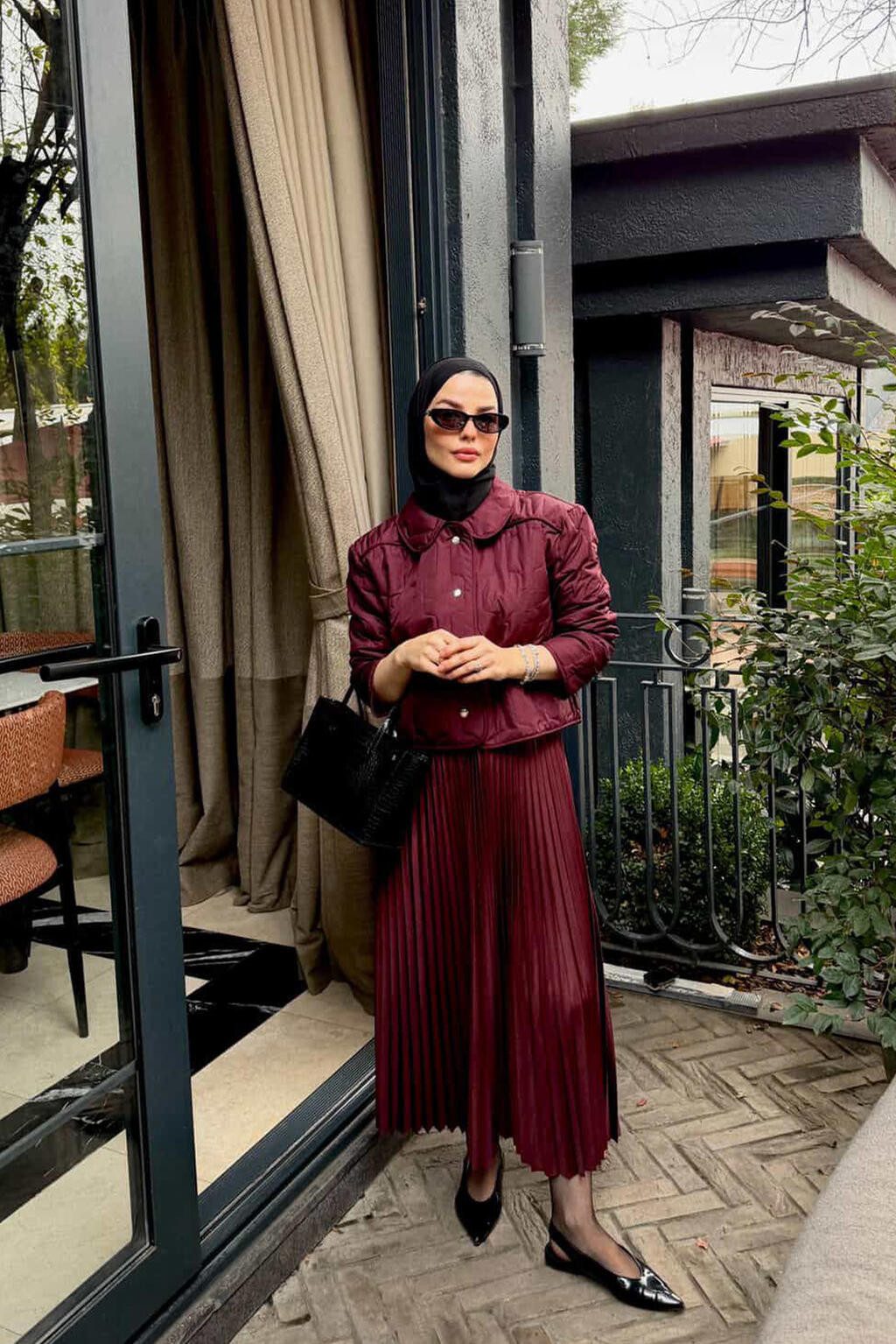 touche prive Zipfelrock Elastisch Taille Maxi Faltenrock Damen, Elegant Pli günstig online kaufen