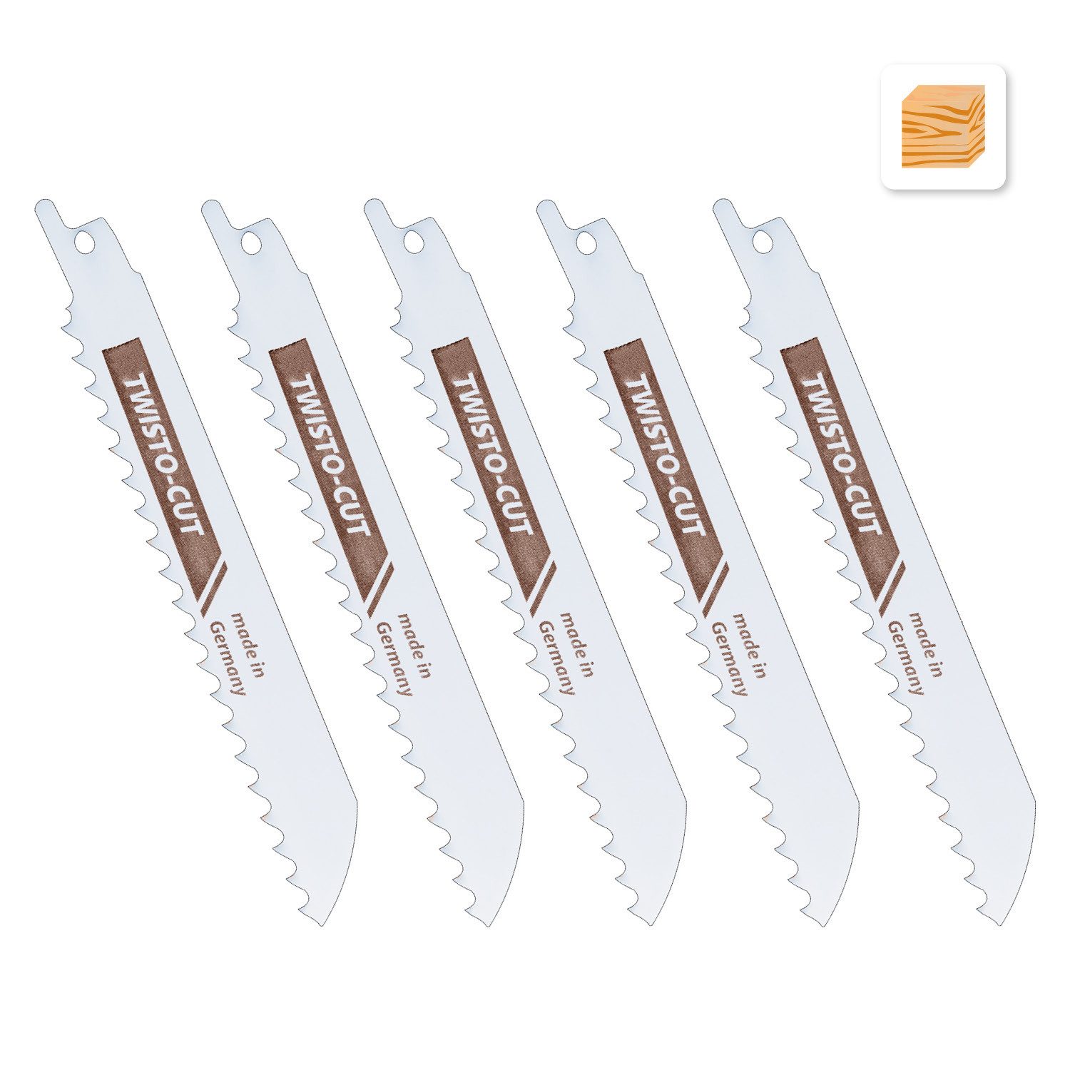 Säbelsägeblatt Tigersägeblätter für Holz 4 ZpZ, 150mm - 5 Stück