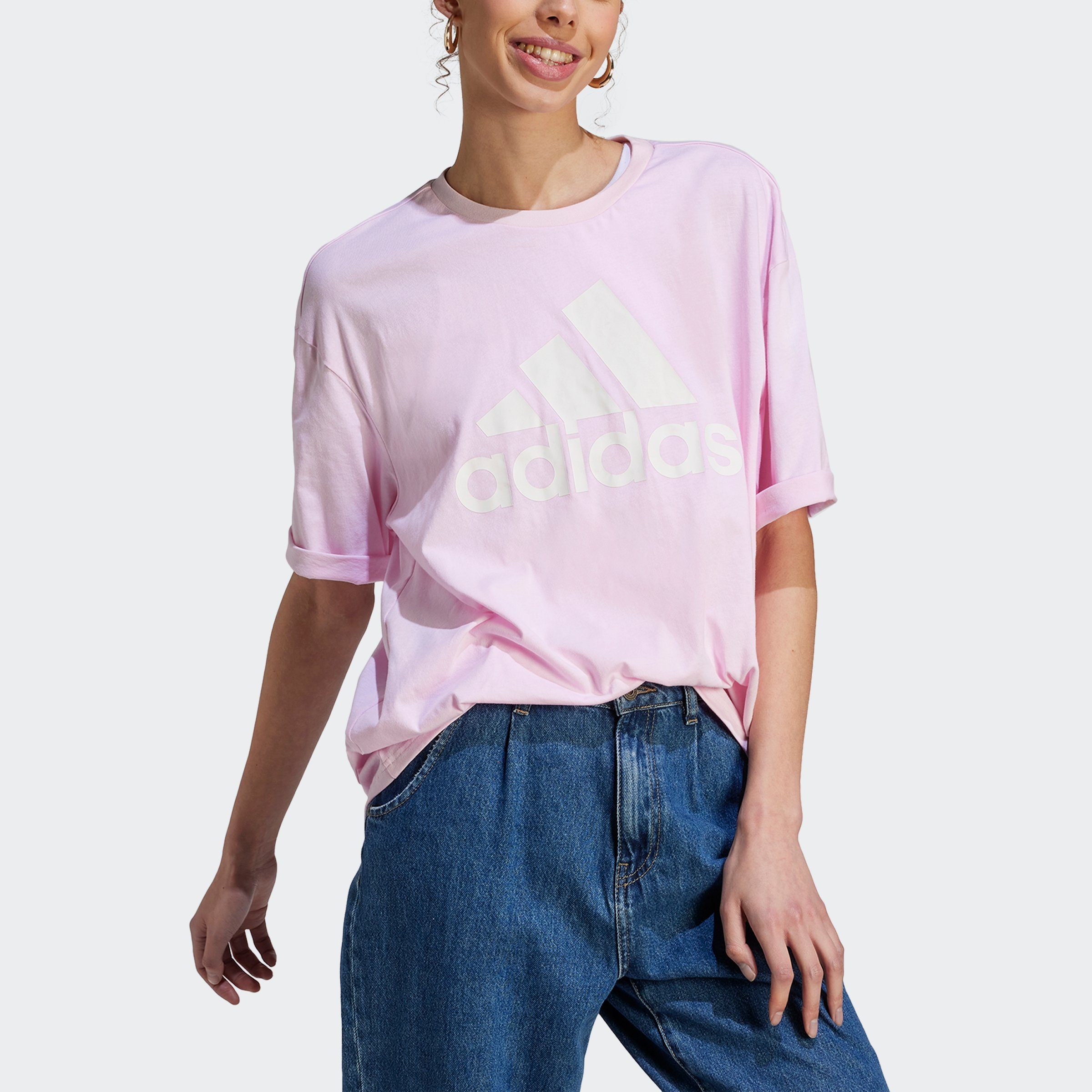 adidas Sportswear T-Shirt ESSENTIALS BIG LOGO BOYFRIEND pink