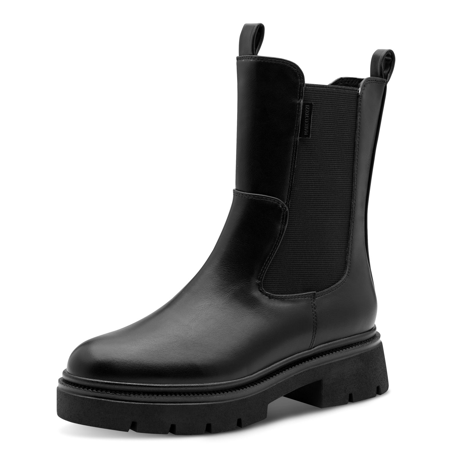 MARCO TOZZI Chelseaboots Blockabsatz, Stiefelette, mit Stretcheinsatz an der Außenseite