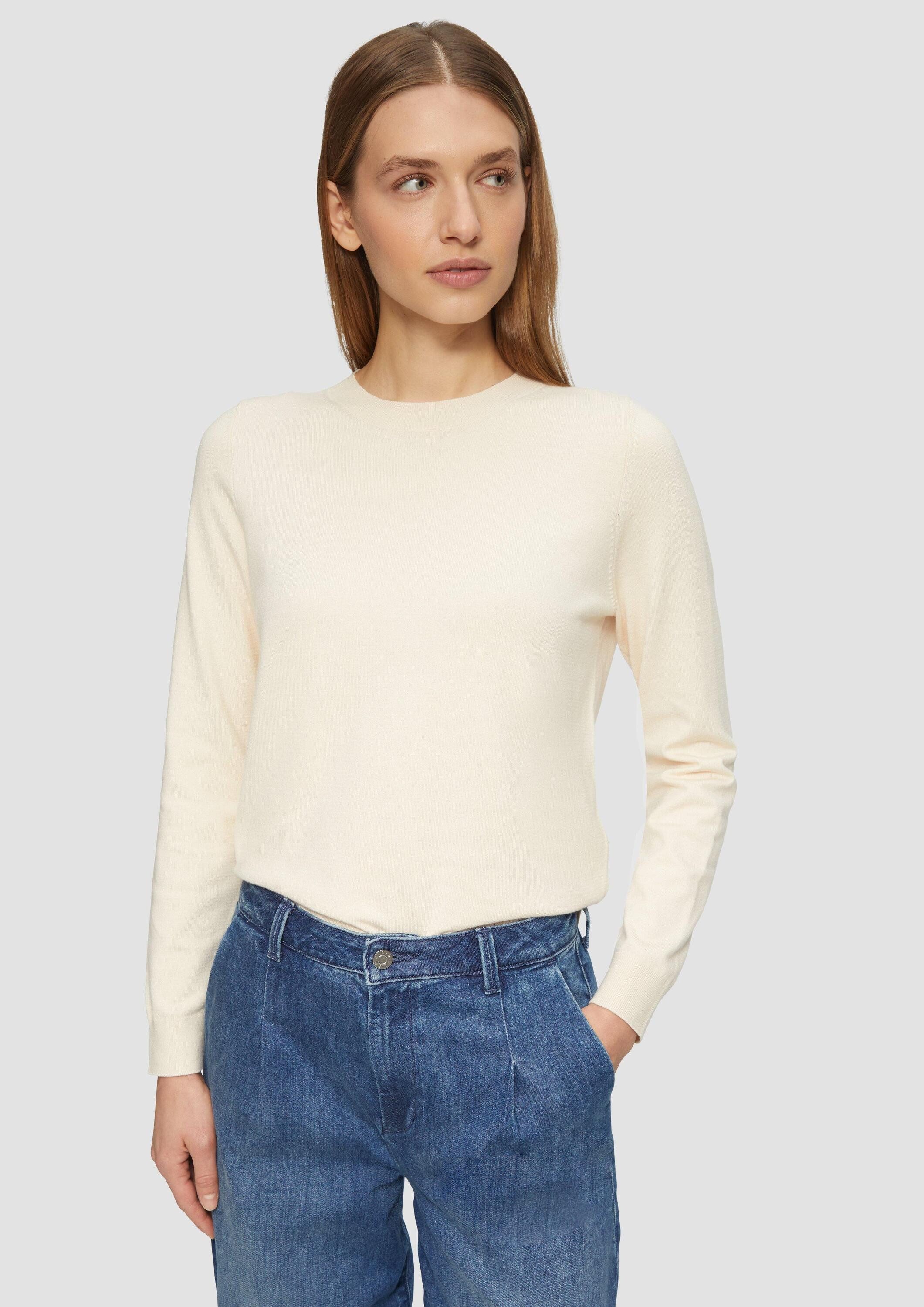 S.Oliver Strickpullover Aus Viskosemix – Gemütlicher Und Warmer Pulli Mit Regulärer Passform