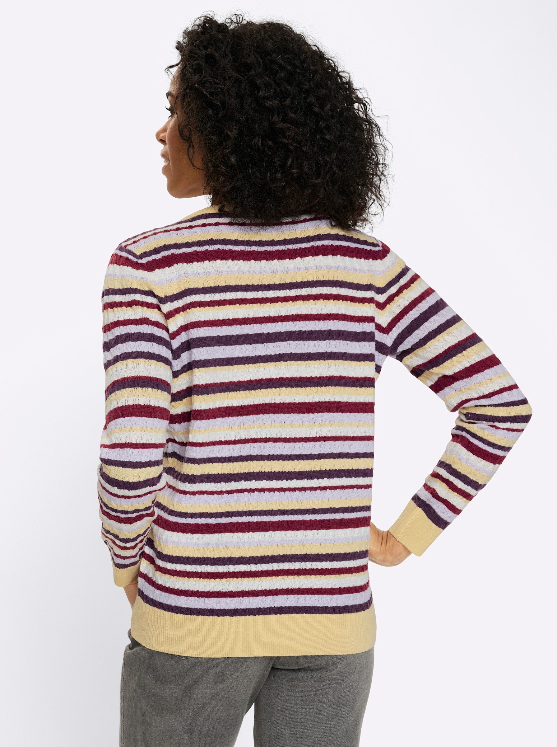 Sieh an! Strickpullover Langarm-Pullover Langarm Zopfmuster