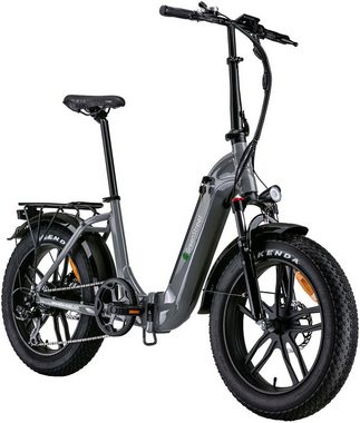 GreenStreet E-Bike Tiefeinsteiger Klapprad GS5, 7 Gang Shimano, Kettenschaltung, Heckmotor, 360 Wh Batterie, Akku, (Set, 2 tlg., mit Akku-Ladegeräte)