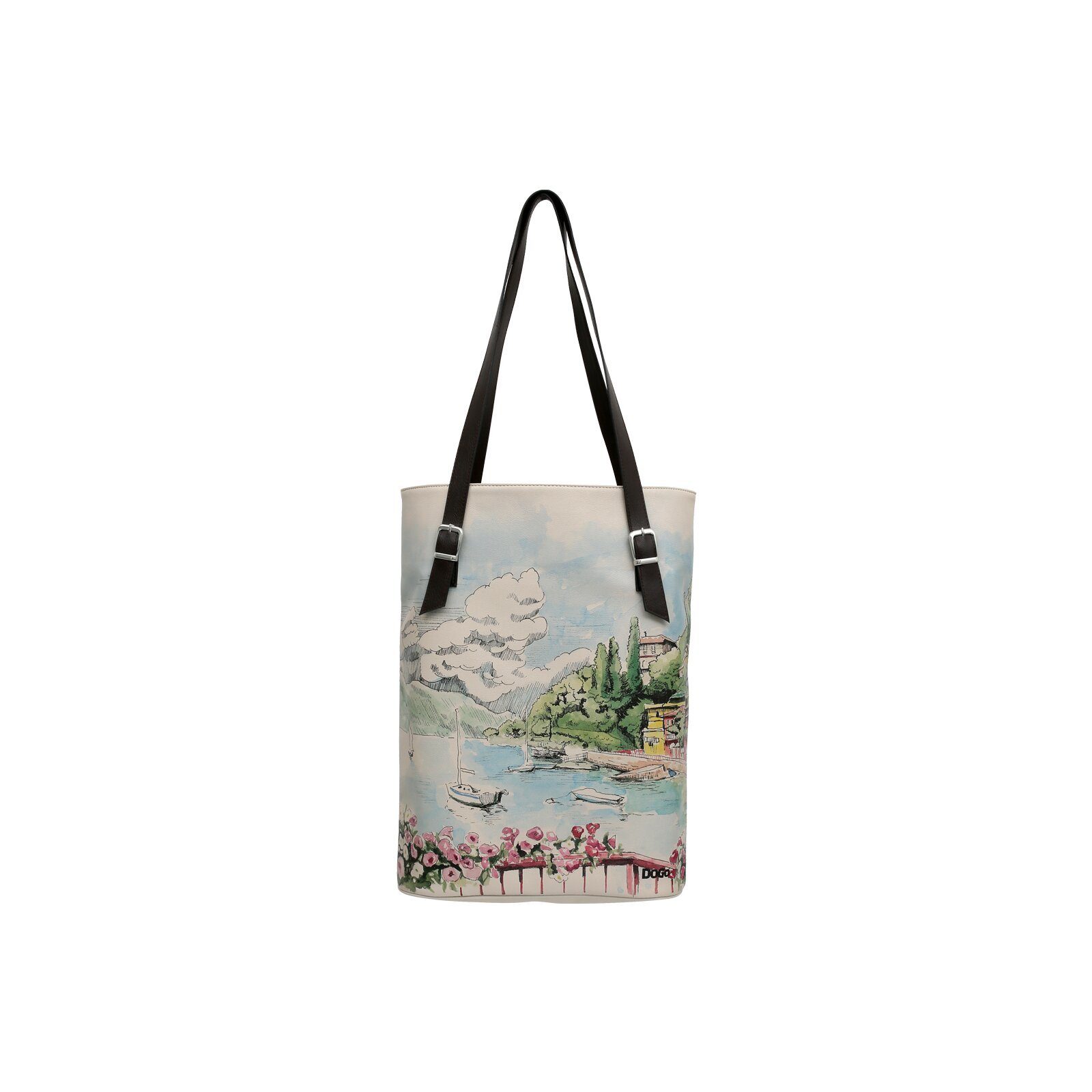 DOGO Umhängetasche Tall Bag Damen Schultertasche Lago Di Como Damen Schultertasche, Handgefertigt