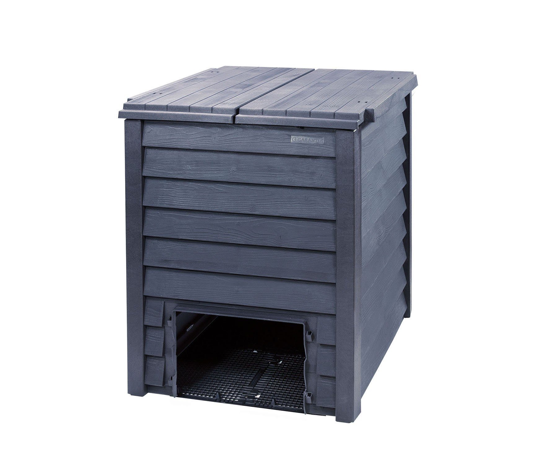 GARANTIA Компостеры Thermo Wood Компостеры 600 L inkl. Bodengitter, 600 l, (1 Stück, inkl. Bodengitter), Bequemes Befüllen durch zwei große Flügelklappen