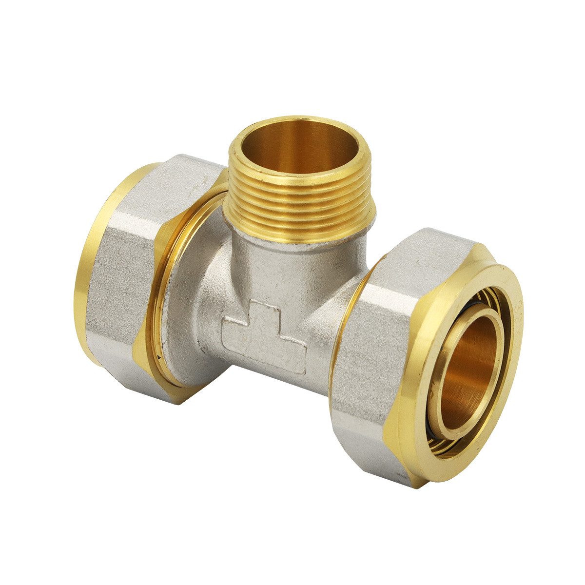 PipeTec Deutschland Gewindefitting Klemmring Schraubfitting T-Stück 32x3 mm 3/4 Zoll Aussengewinde