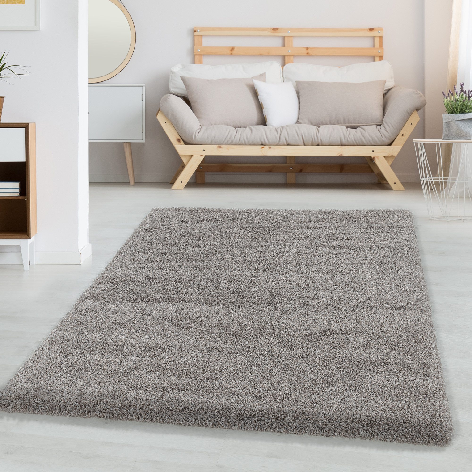 Carpettex Hochflor-Teppich Unicolor - Einfarbig, Läufer, günstig online kaufen