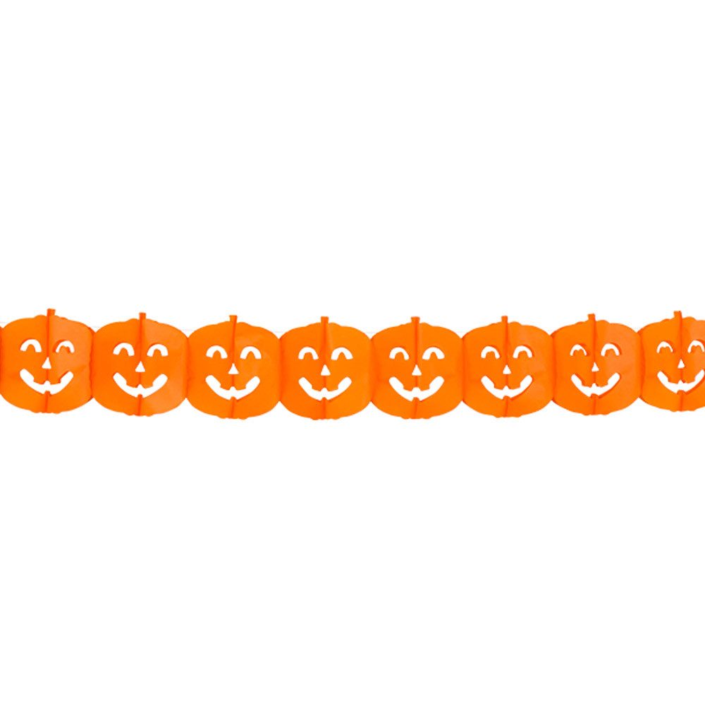 Boland Dekoobjekt Halloween Girlande Kürbis - Schwer entflammbar, 4 von Boland