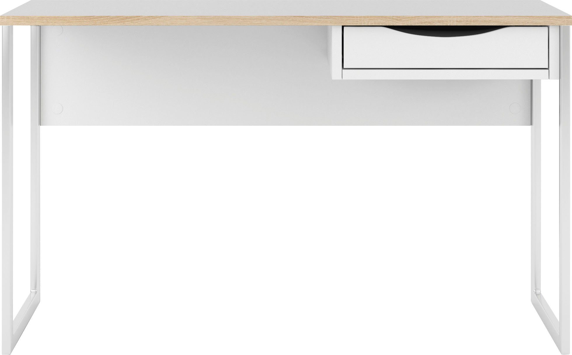 Home affaire Schreibtisch Plus, mit vielen Stauraummöglichkeiten, zeitloses Design naturfarben/weiß | weiß | weiß matt