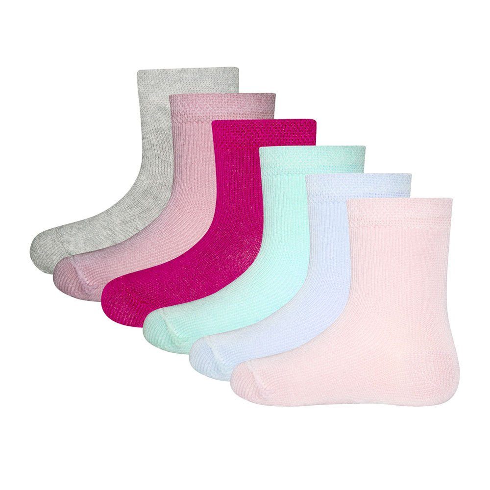 Ewers Socken Socken rosa-grau (6-Paar) Uni