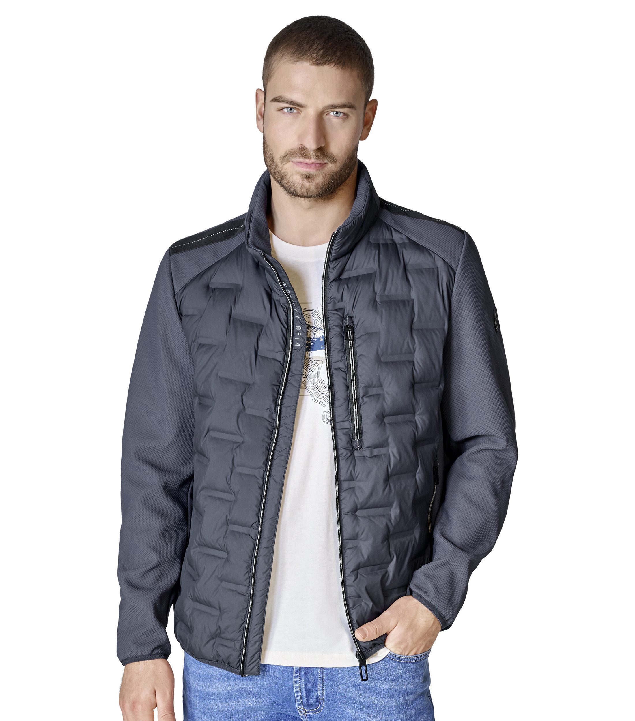 CASAMODA Langjacke CASAMODA Materialmixjacke uni