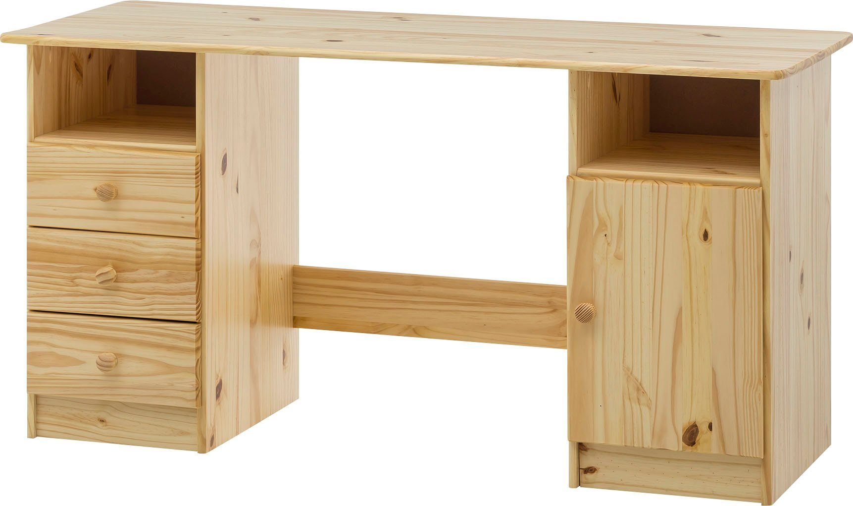 MÖBILIA Schreibtisch Chur, Gefertigt aus massivem Kiefernholz, Home office