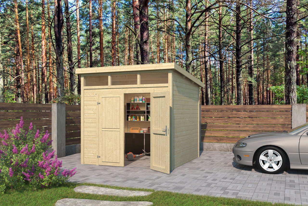 LASITA MAJA Gartenhaus Kibo 3 Holzhaus Blockbohlenhaus, BxT 250x250 cm