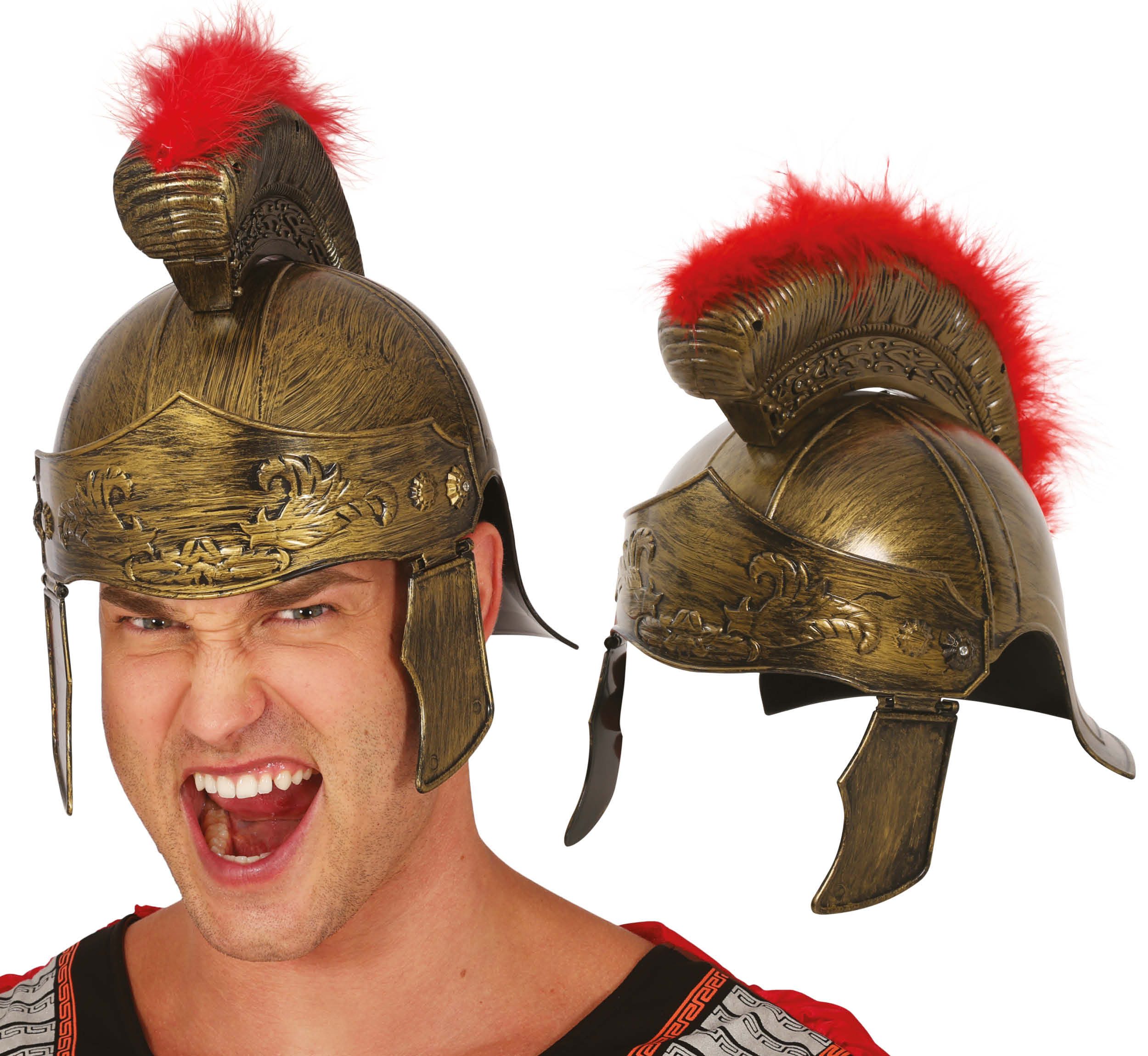 Fiestas Guirca Kostüm, Römer Krieger Helm Für Fasching Antiker Gladiator Kopfteil Historisc
