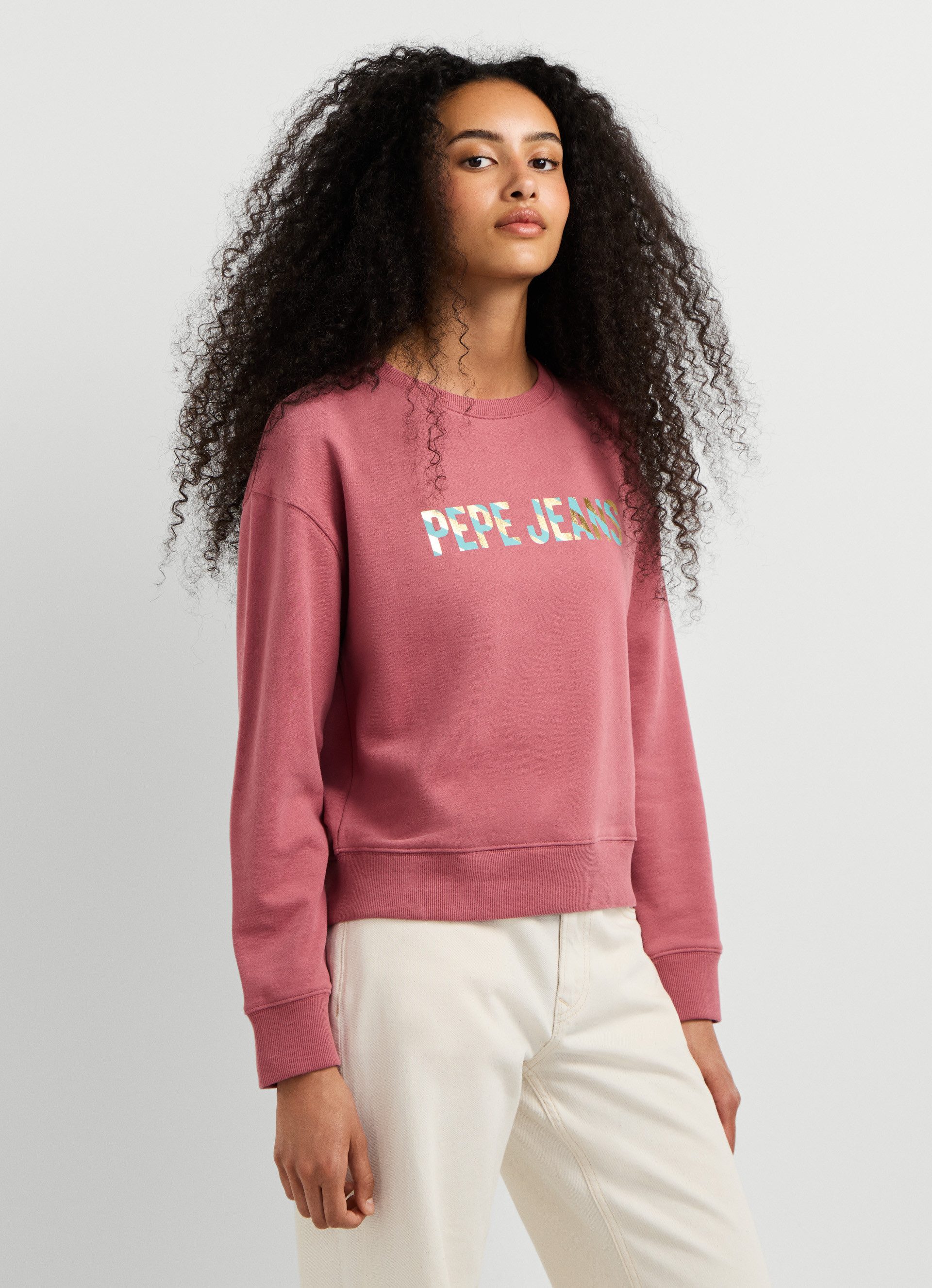 Pepe Jeans Sweatshirt CELESTE Baumwoll-Mix, Rundhalsform