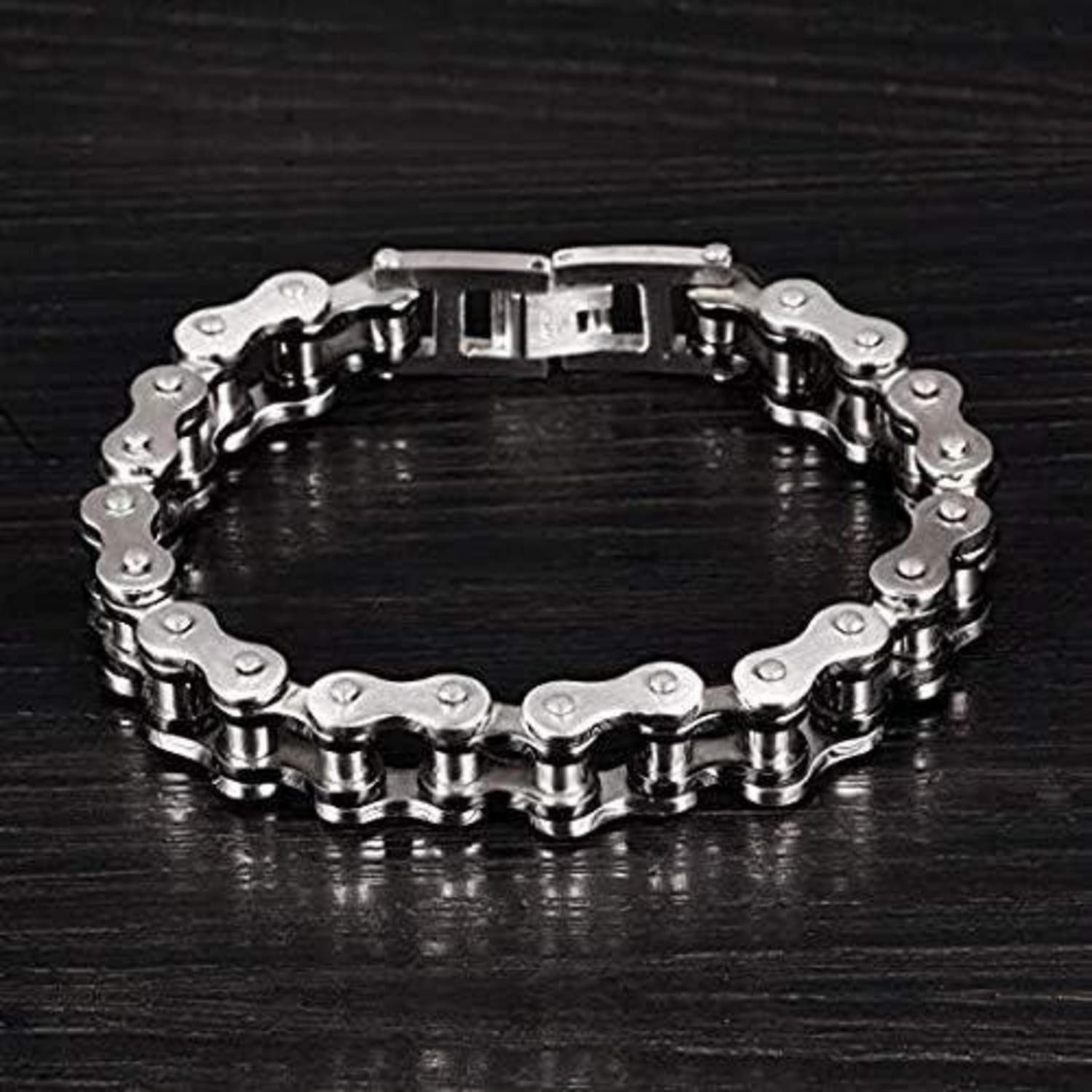 LuxusKollektion Gliederarmband Herren Edelstahl Armband Biker Motorradkette Gliederkette Rock Armreif