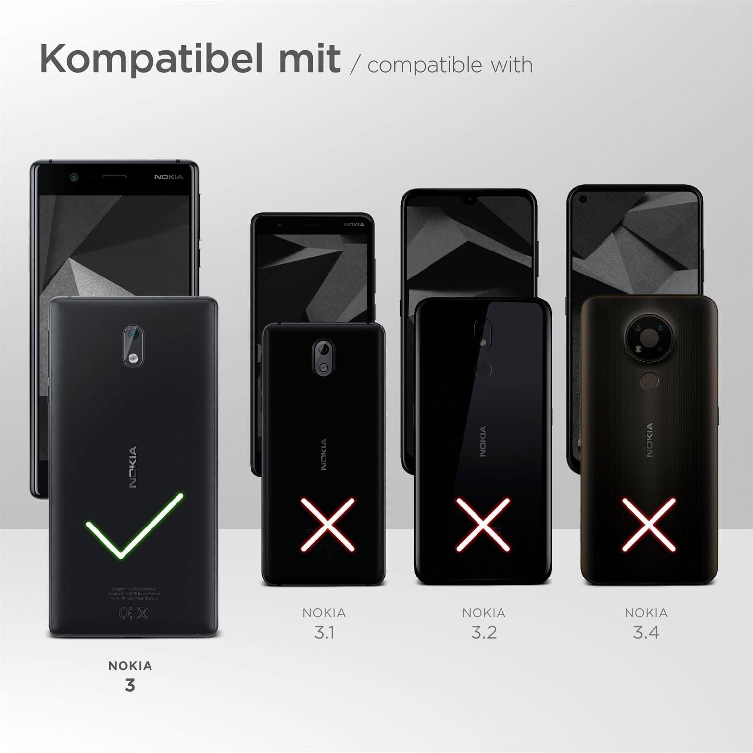 ONEFLOW Handyhülle für Nokia 3 Hülle Dünn SlimShield Pro Schwarz 5 Zoll, Backcover TPU Case Handyhülle minimalistisch Schutzhülle Erhöhter Rand