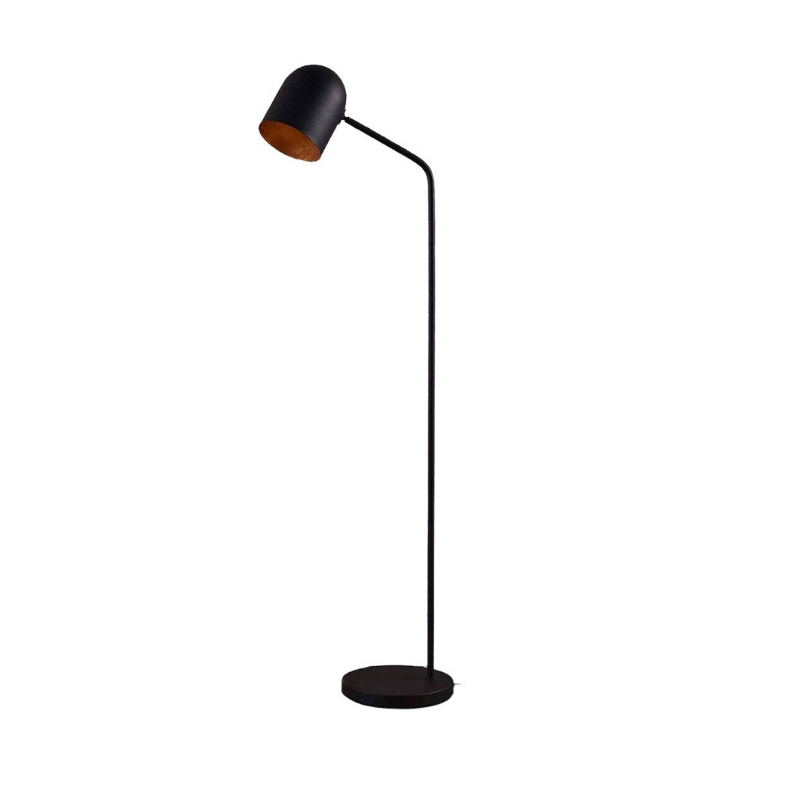 Lindby Stehlampe Morik, Metall, Schwarz IP20, 1 x 60 W günstig online kaufen