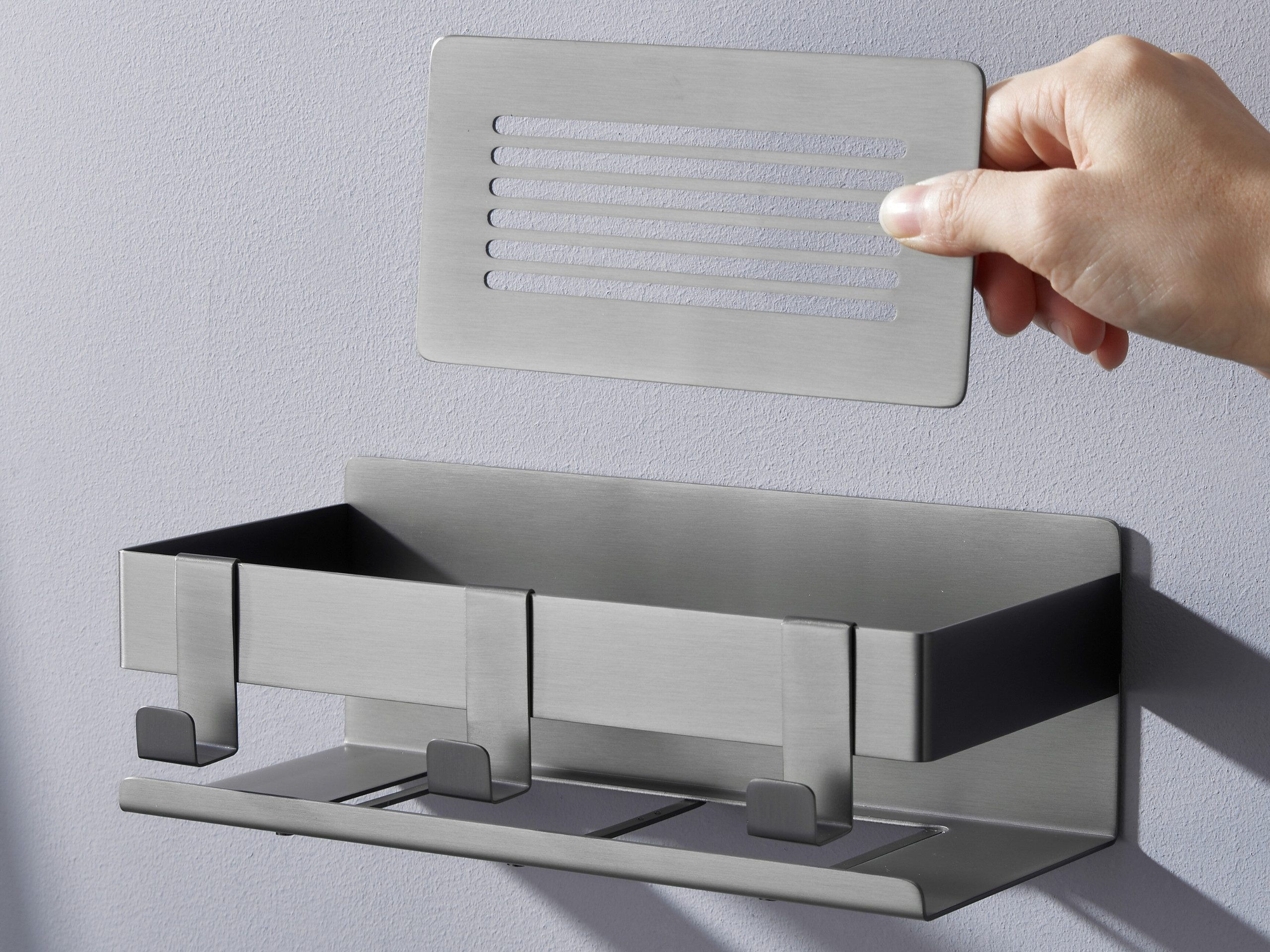 DEKAZIA Duschablage ohne Bohren, Selbstklebender Duschkorb, Duschregal Edel günstig online kaufen