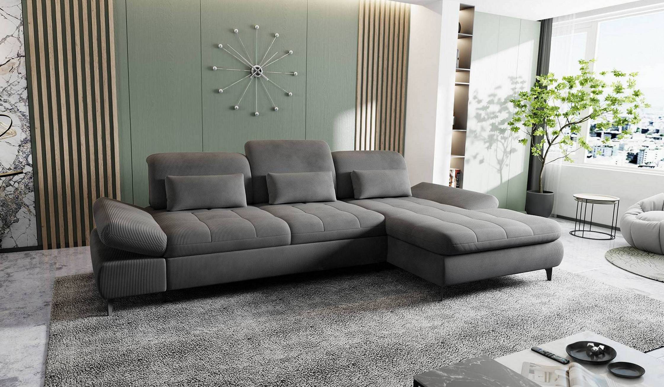 Hygger Möbelhaus Ecksofa „Nola“ L-Form mit günstig online kaufen