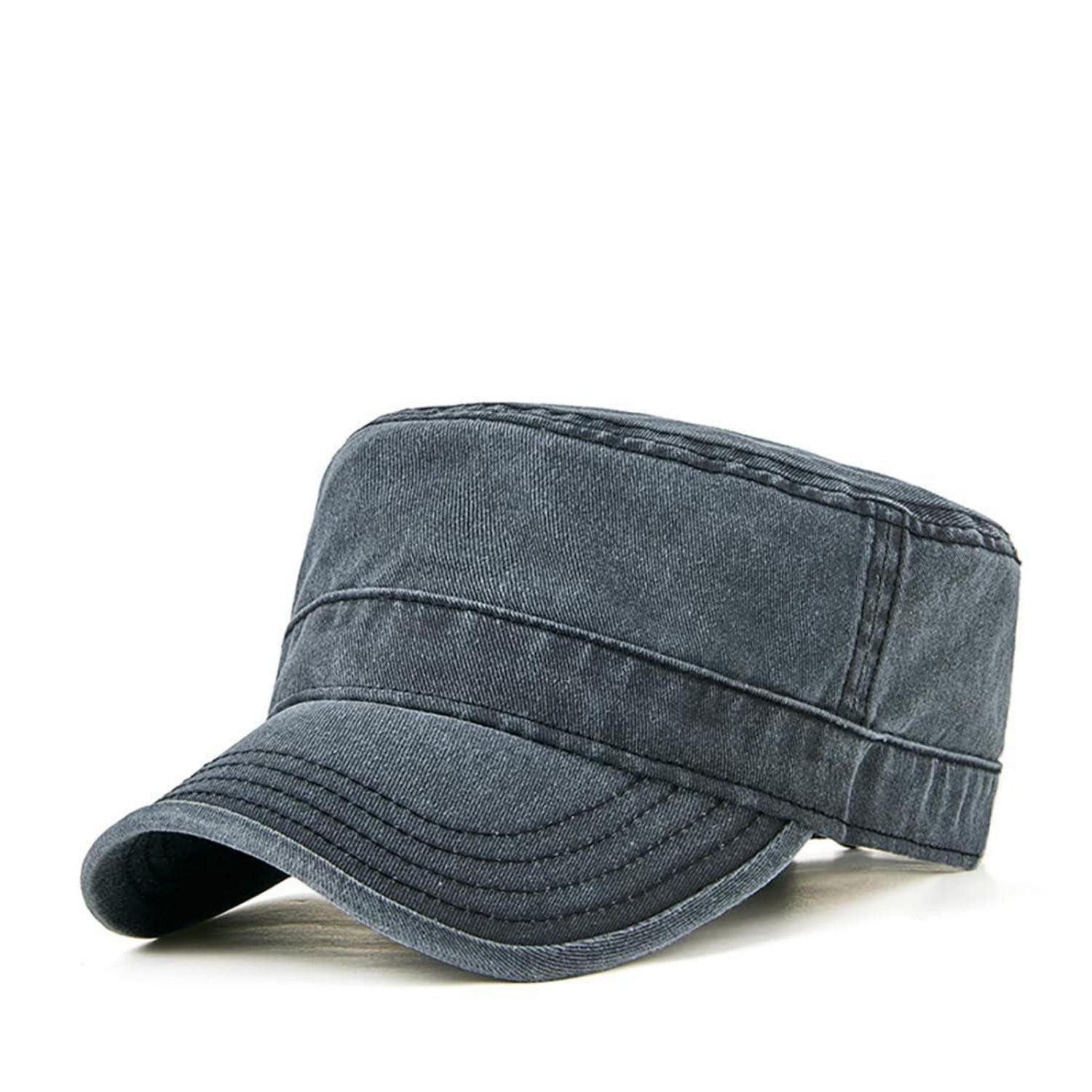 LuxusKollektion Army Cap Basecap Herren Damen Baumwolle Verstellbar Denim Militär M 1 Schwarz