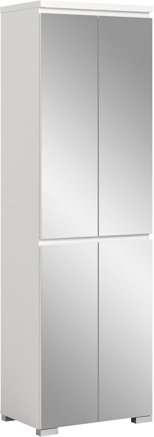 xonox.home Schuhschrank (2tlg. Set bestehend aus Schuhschrank mit Spiegel, Schuhschrank) Weiß Softclose Melamin Modern 170x194x40 cm