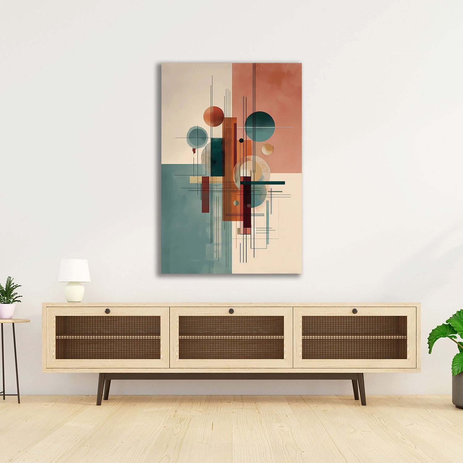Artedinoi Leinwandbild Geometrische Formen abstrakt Wandbild Leinwandbild Kunstdruck XL Wandd, Geometrische Formen, abstrakt