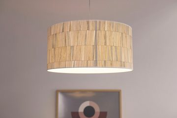 Home affaire Deckenleuchte Pölsen, ohne Leuchtmittel, Deckenlampe mit Birkenholz und Lampenschirm aus Tapete, Made in Europe