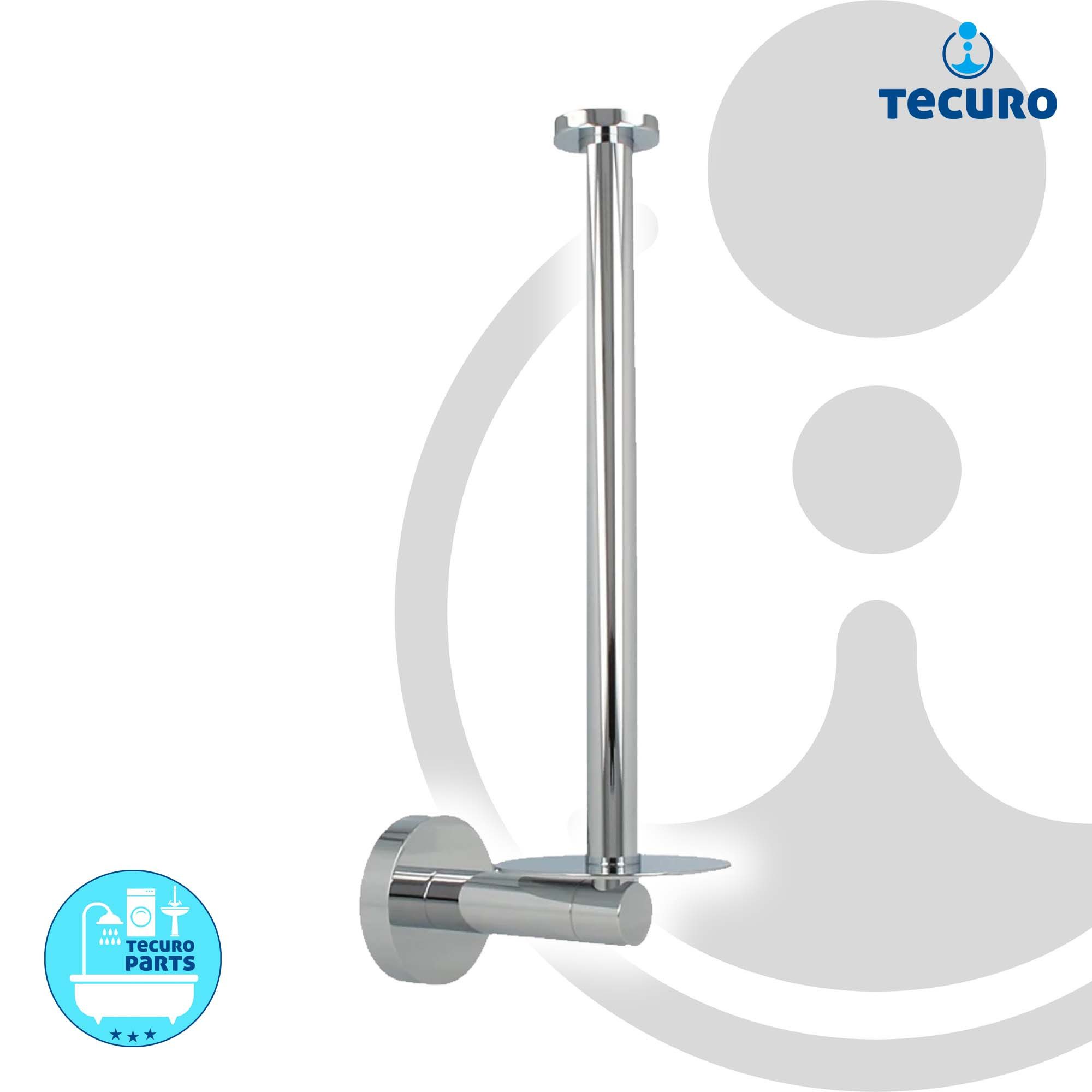 tecuro Toilettenpapierhalter Serie 8000 Reserverollenhalter für 2 Ersatzrollen - Messing verchromt