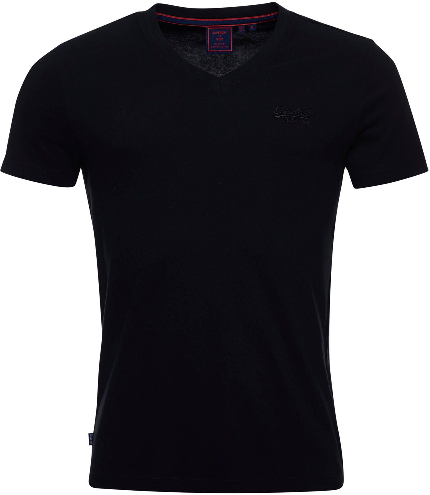 Superdry V-Shirt VINTAGE LOGO EMB VEE black