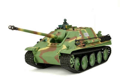 TPFLiving RC-Panzer Jagdpanther mit vollproportionaler Fernbedienung (Ferngesteuertes Fahrzeug mit Rückstoßfunktion, Rauch und Sound, Spielzeug mit Fernbedienung für Jugendliche ab 14 Jahren), Motor: 1 x 7,4 V - Akku: 1 x Volt/1.8Ah