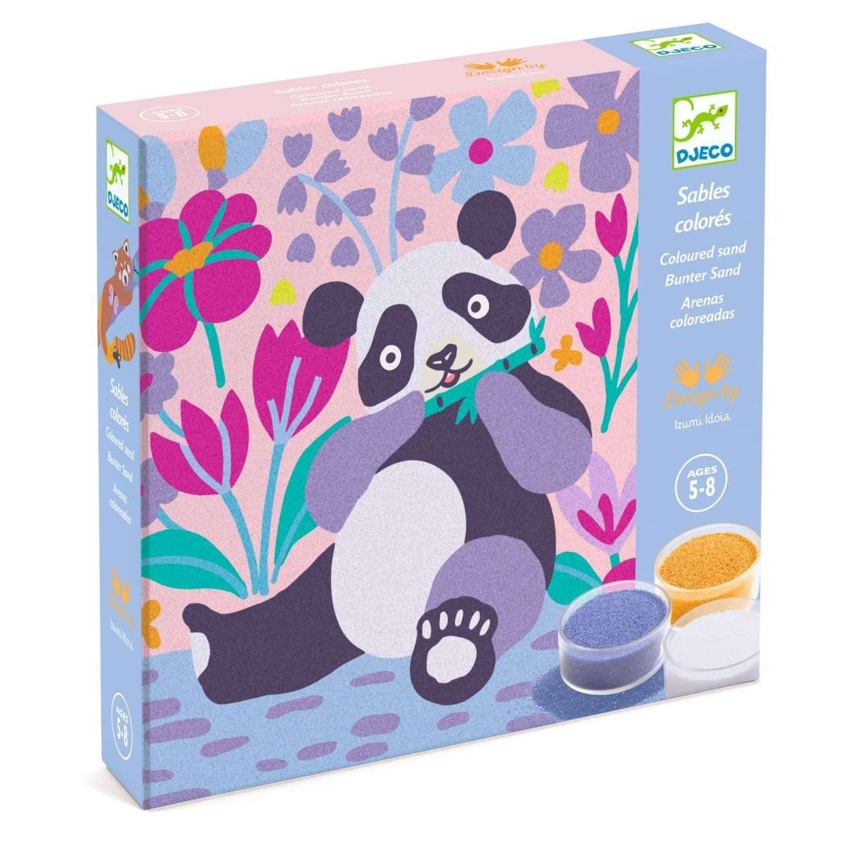 DJECO Kreativset Sandbild Samtpfoten Kreativset für Kinder
