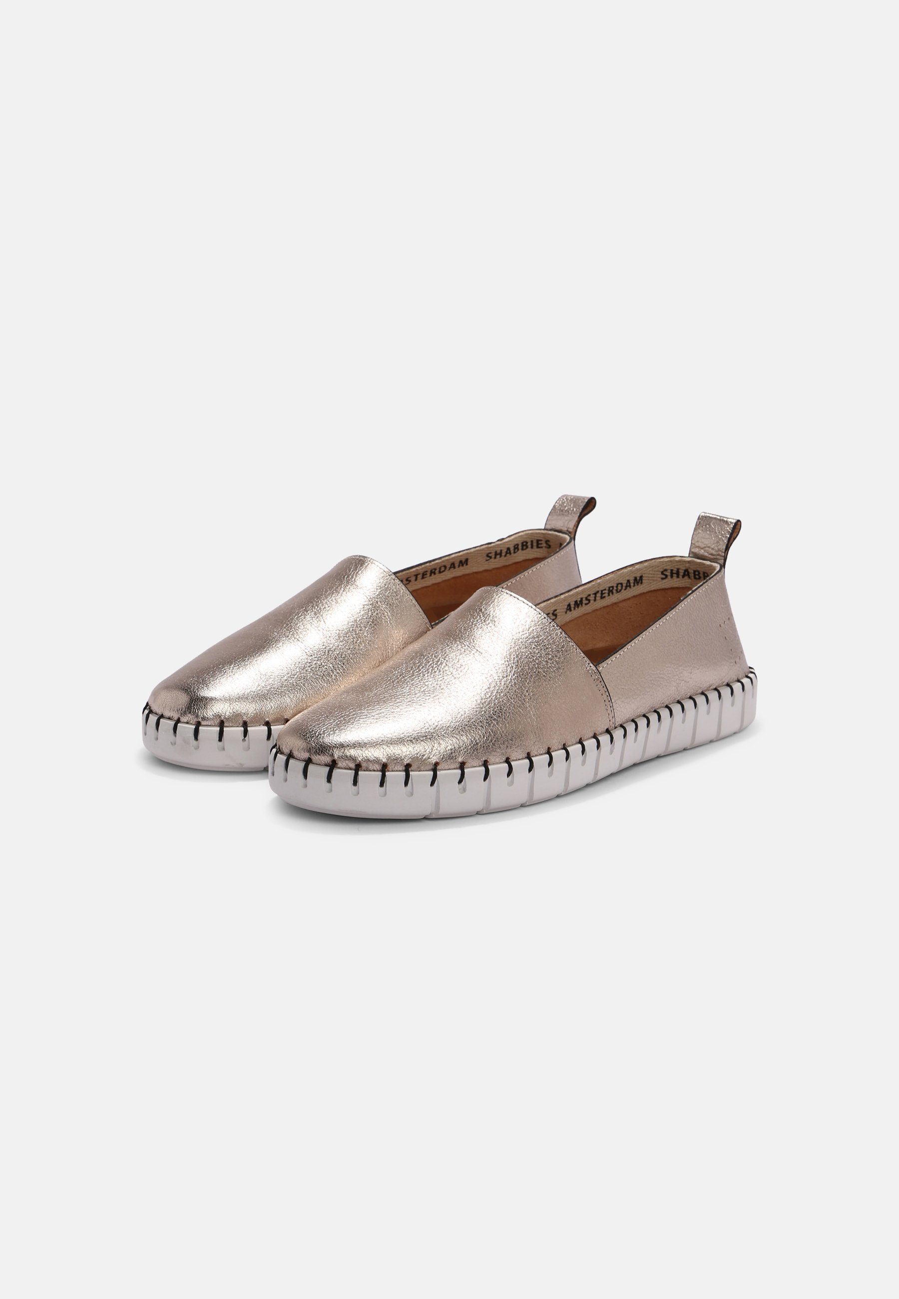 mit Shabbies in Metallic-Optik Sohle flexibler Loafer Amsterdam