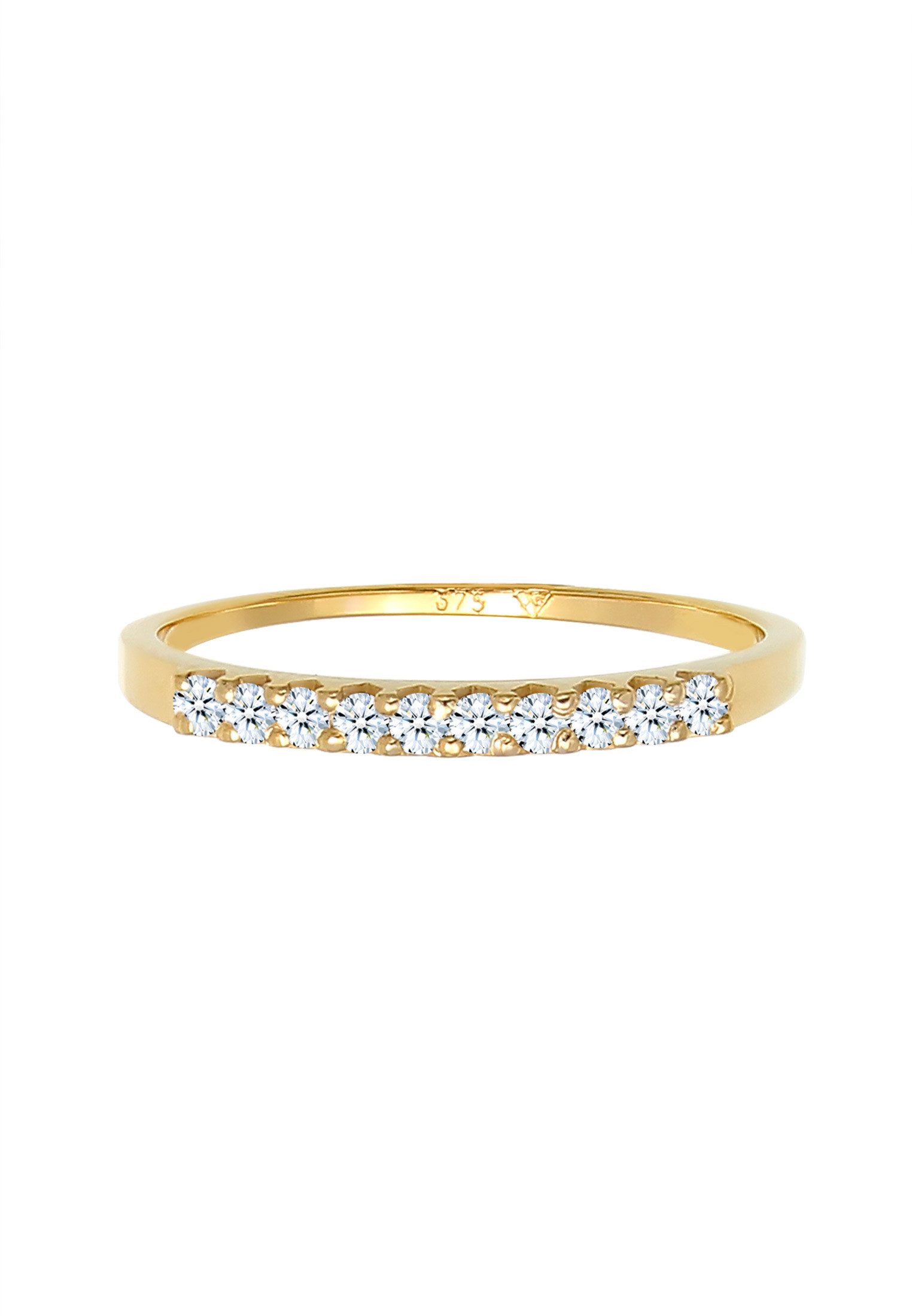 Elli DIAMONDS Diamantring Microsetting Diamant (0.15 ct) 375 Gelbgold, Diam günstig online kaufen