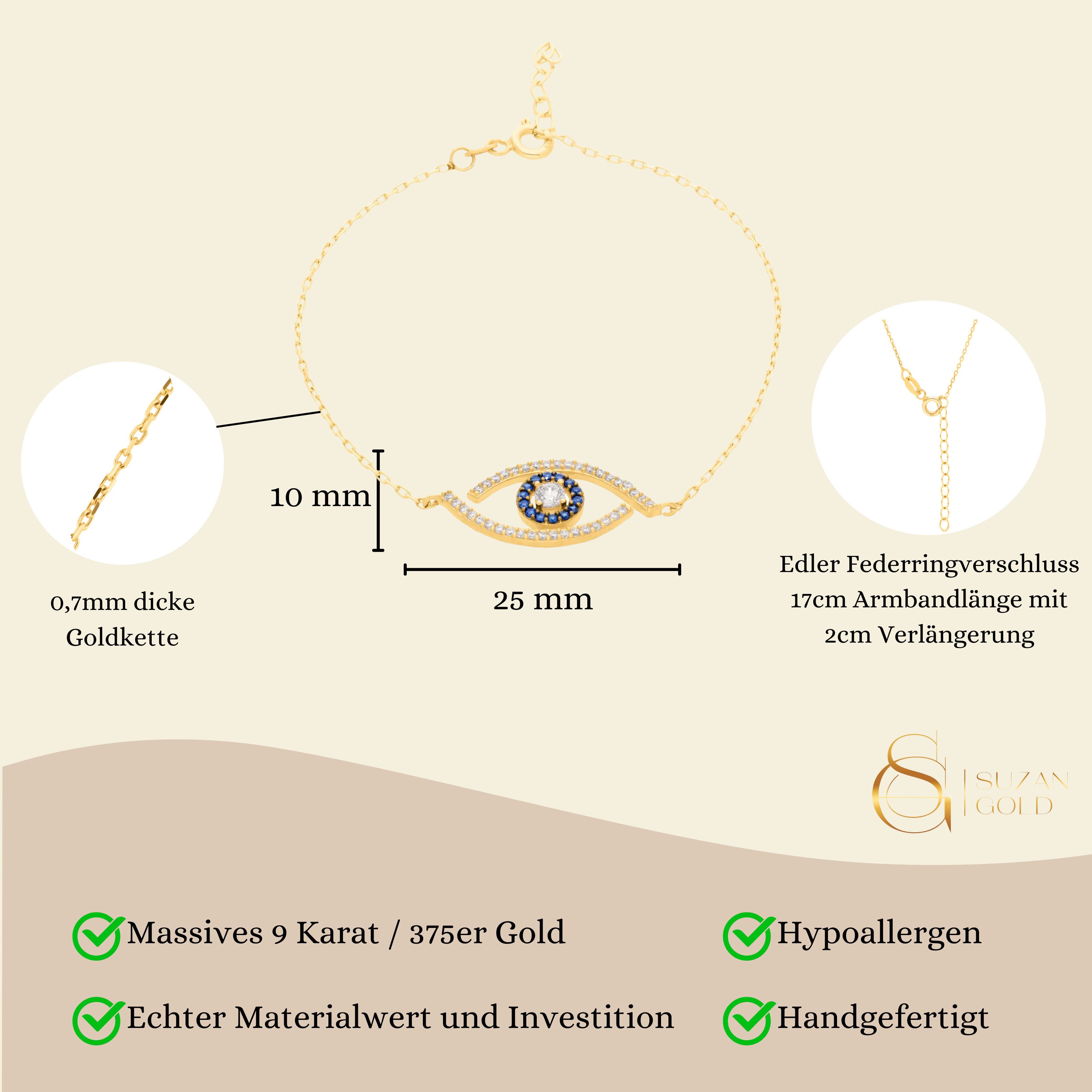 Suzan Gold Goldarmband Evil Armband weiß, günstig online kaufen
