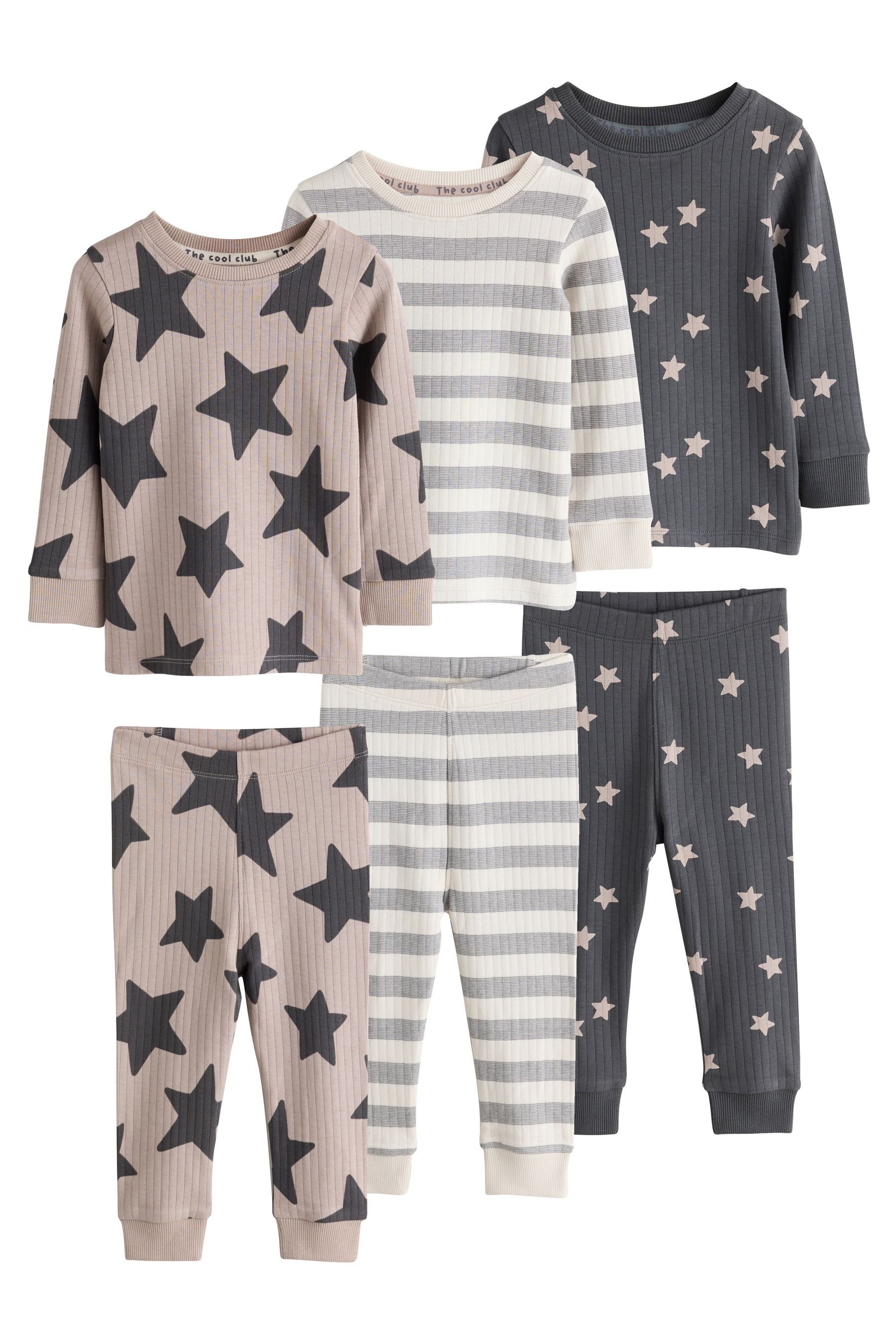 Next Pyjama Snuggle Schlafanzüge, 3er-Pack (6 tlg)