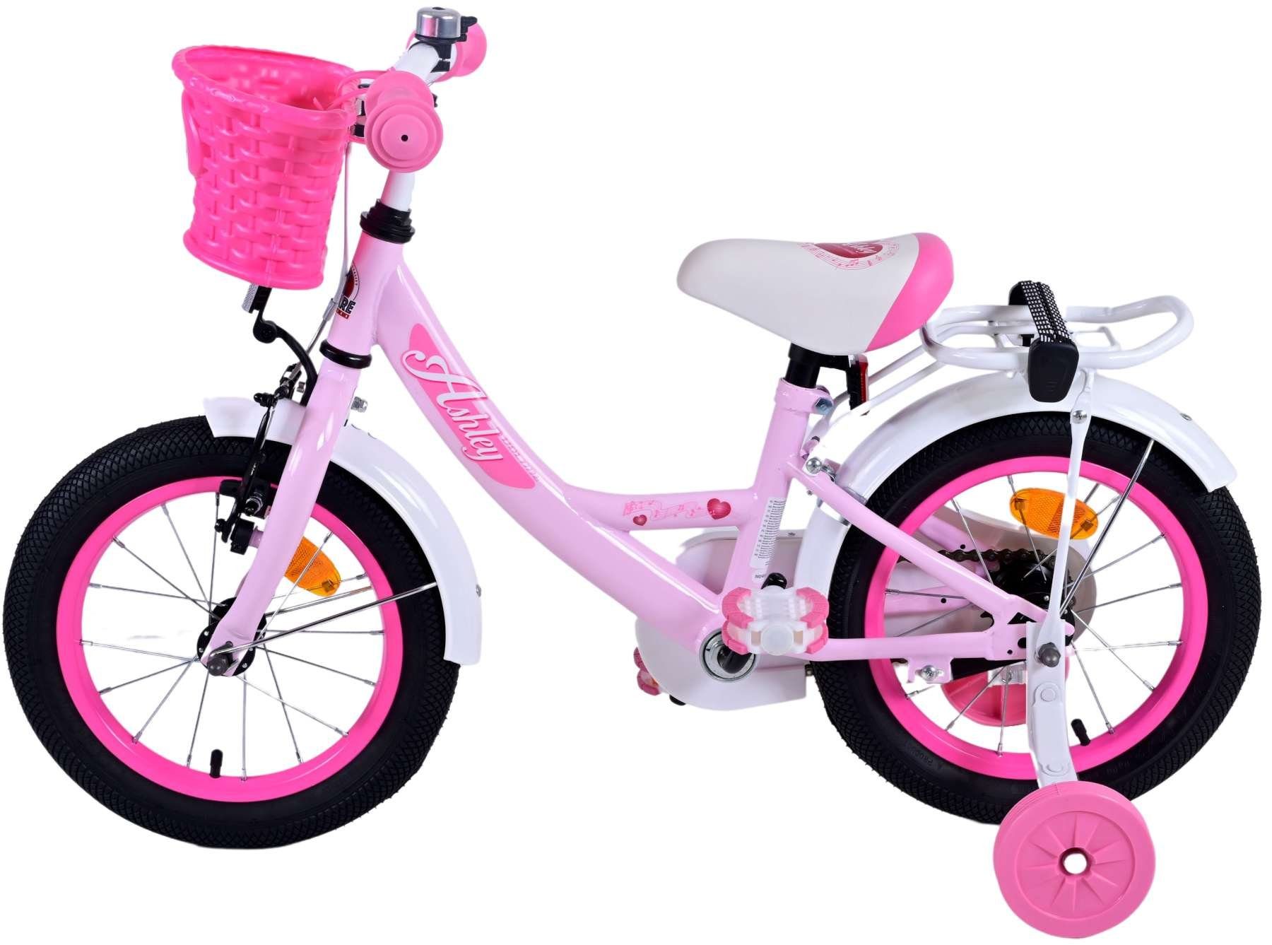 Volare Kinderfahrrad Ashley mit Rücktrittbremse in verschiedenen Größen und Farben, bis 60 kg, 85% zusammengebaut, Luftbereifung, einstellbare Lenkerhöhe rosa