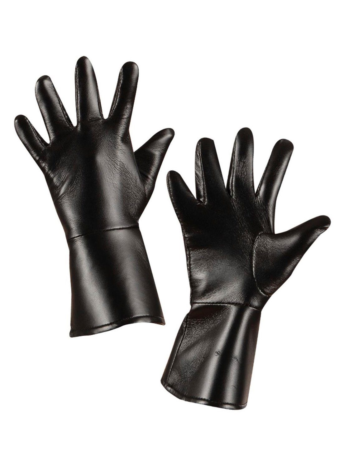 Widdmann Kostüm Kunstlederhandschuhe schwarz, Schwarze Kinderhandschuhe für viele Charaktere