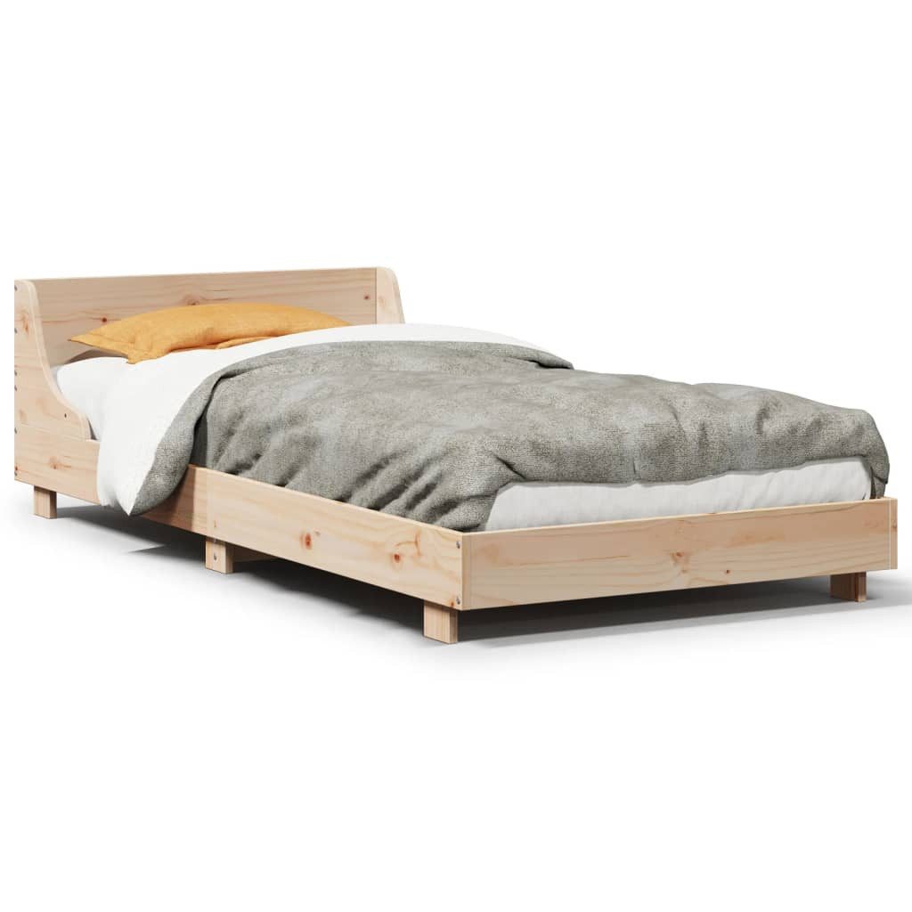 vidaXL Bett Massivholzbett ohne Matratze 90x190 cm Kiefernholz günstig online kaufen