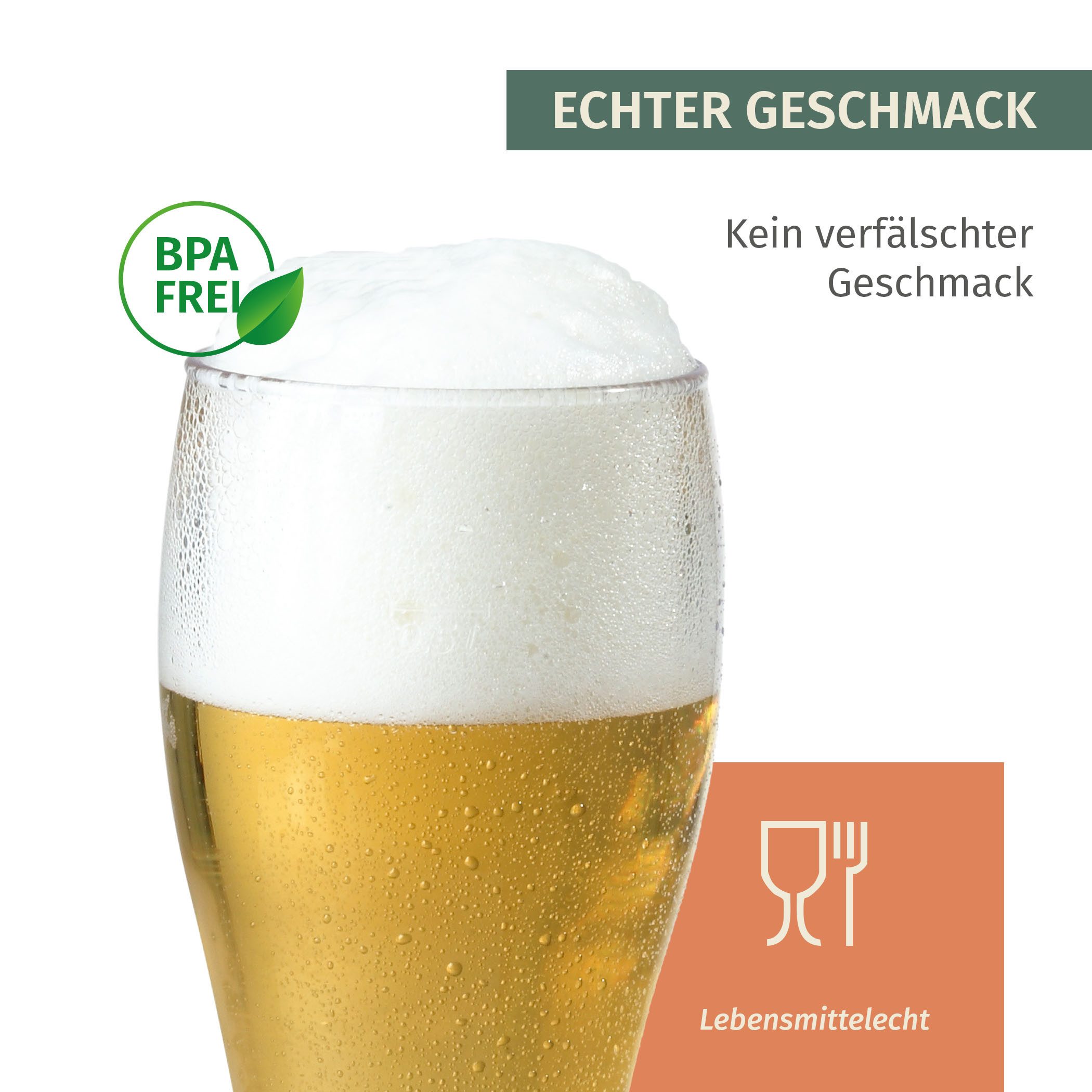 Moritz Bierglas Milano Weizenglas 2er Set Polycarbonat 500 ml bruchfest – Bild 4 von 5