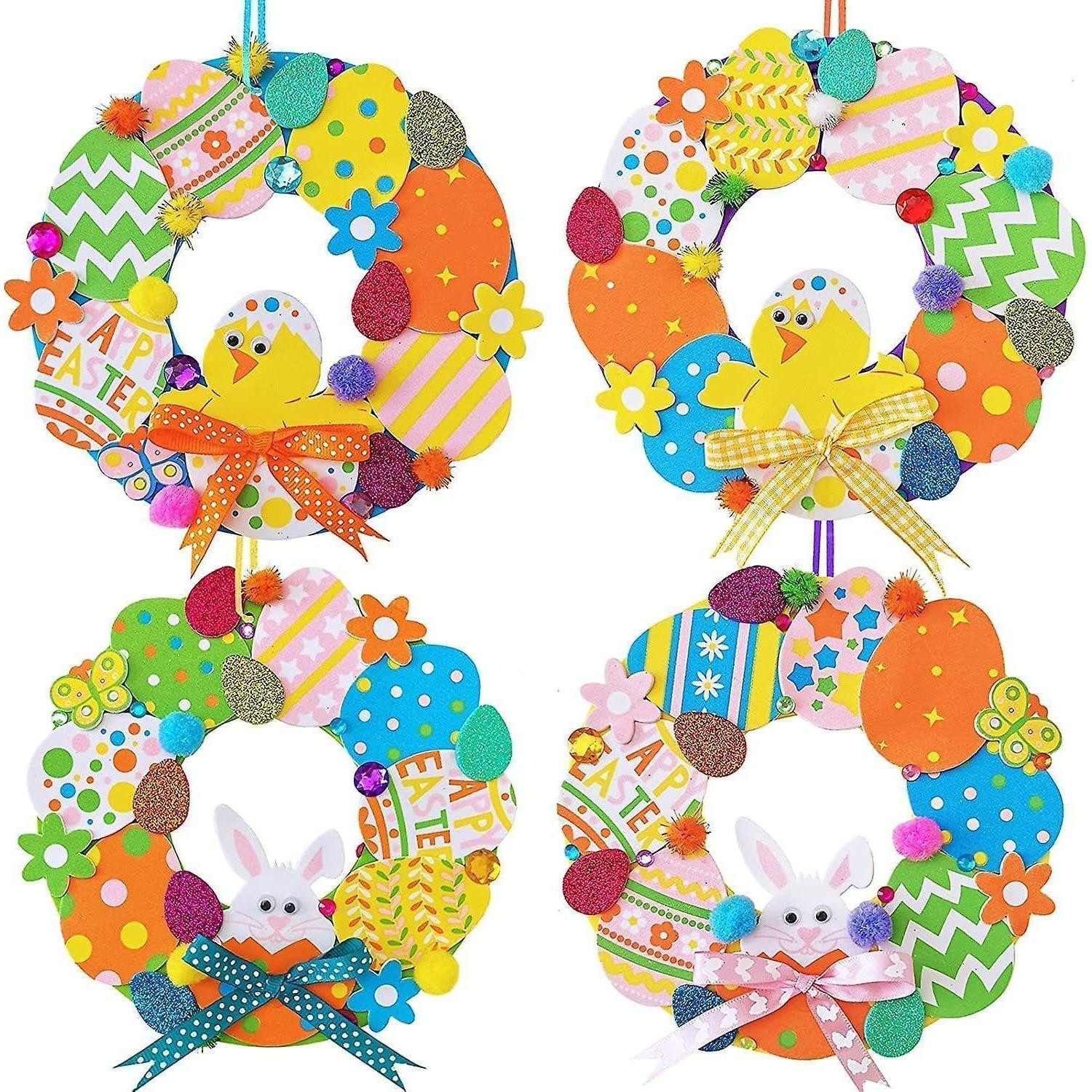 LuxusKollektion Kreativset Osterkranz Bastelset Kinder 12 Stück DIY