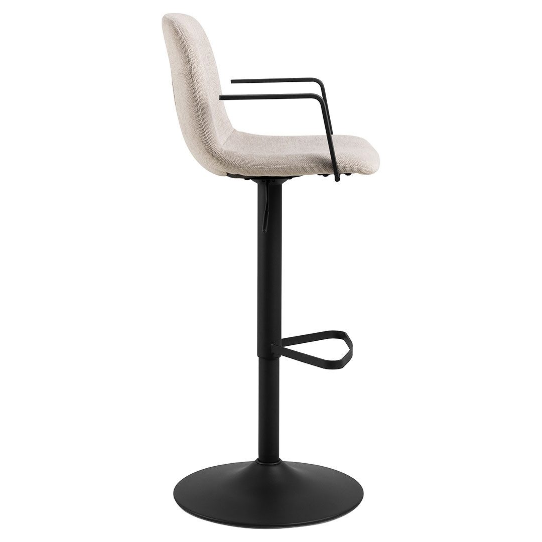 Barhocker 2er Set Pablo Barhocker Stoff beige.