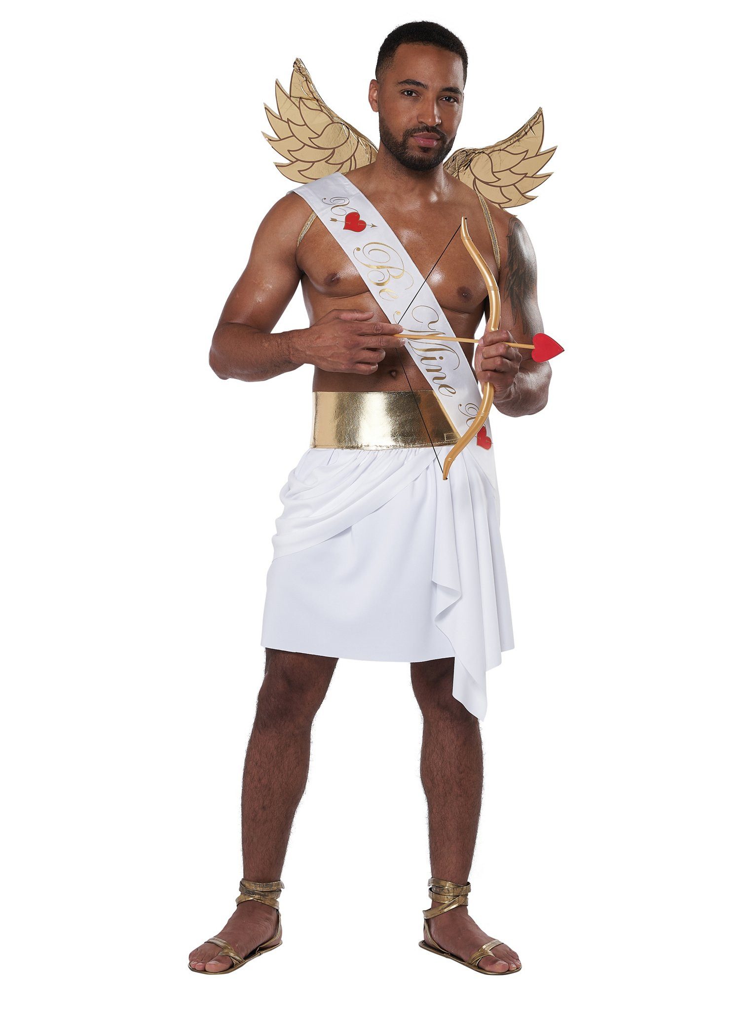 Metamorph Engel-Kostüm Amor Liebesengel Kostüm für Herren, Luftiges Kostüm für männliche Liebesboten